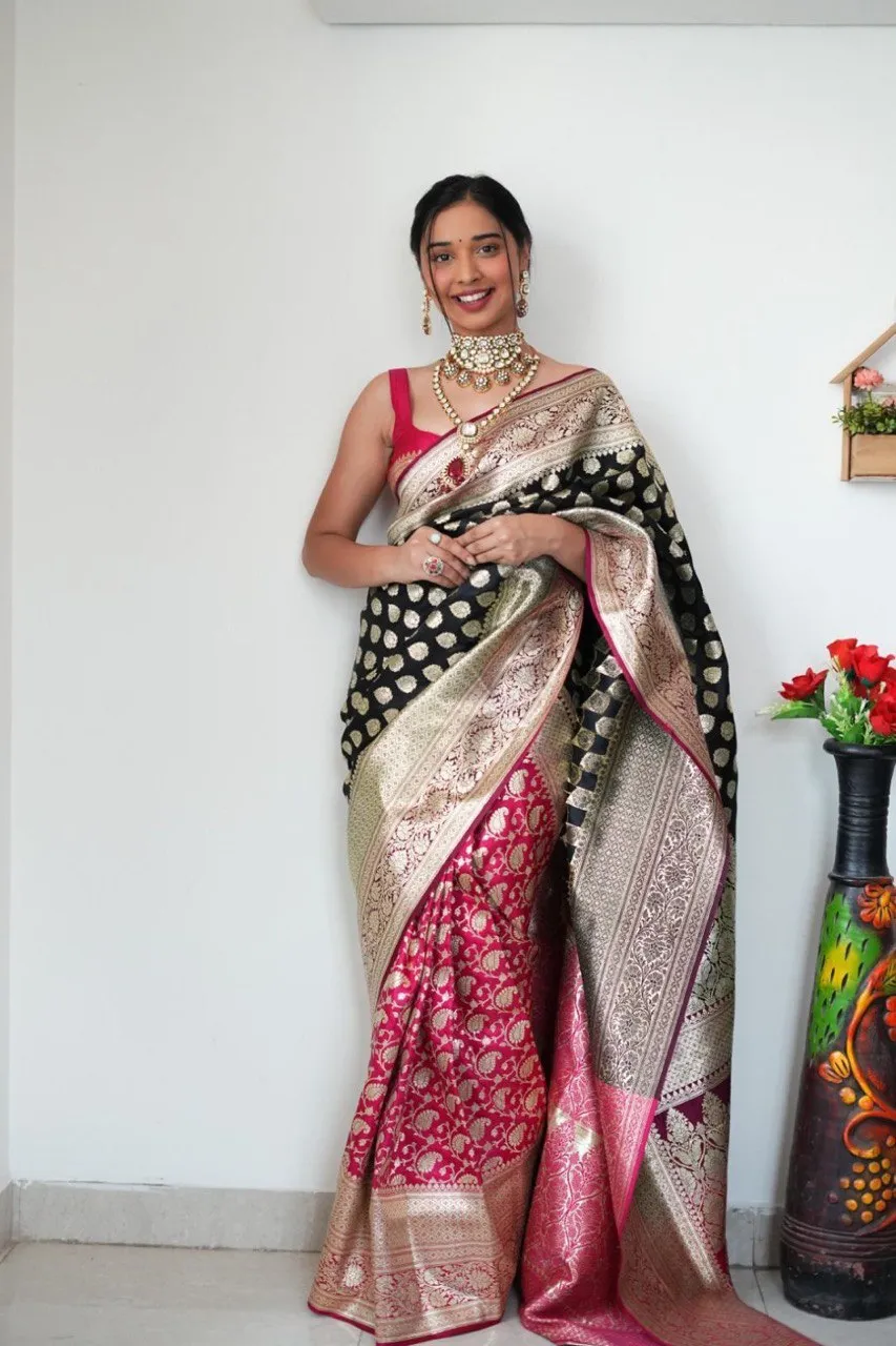 Ready to Wear Banarasi Silk Saree for Diwali