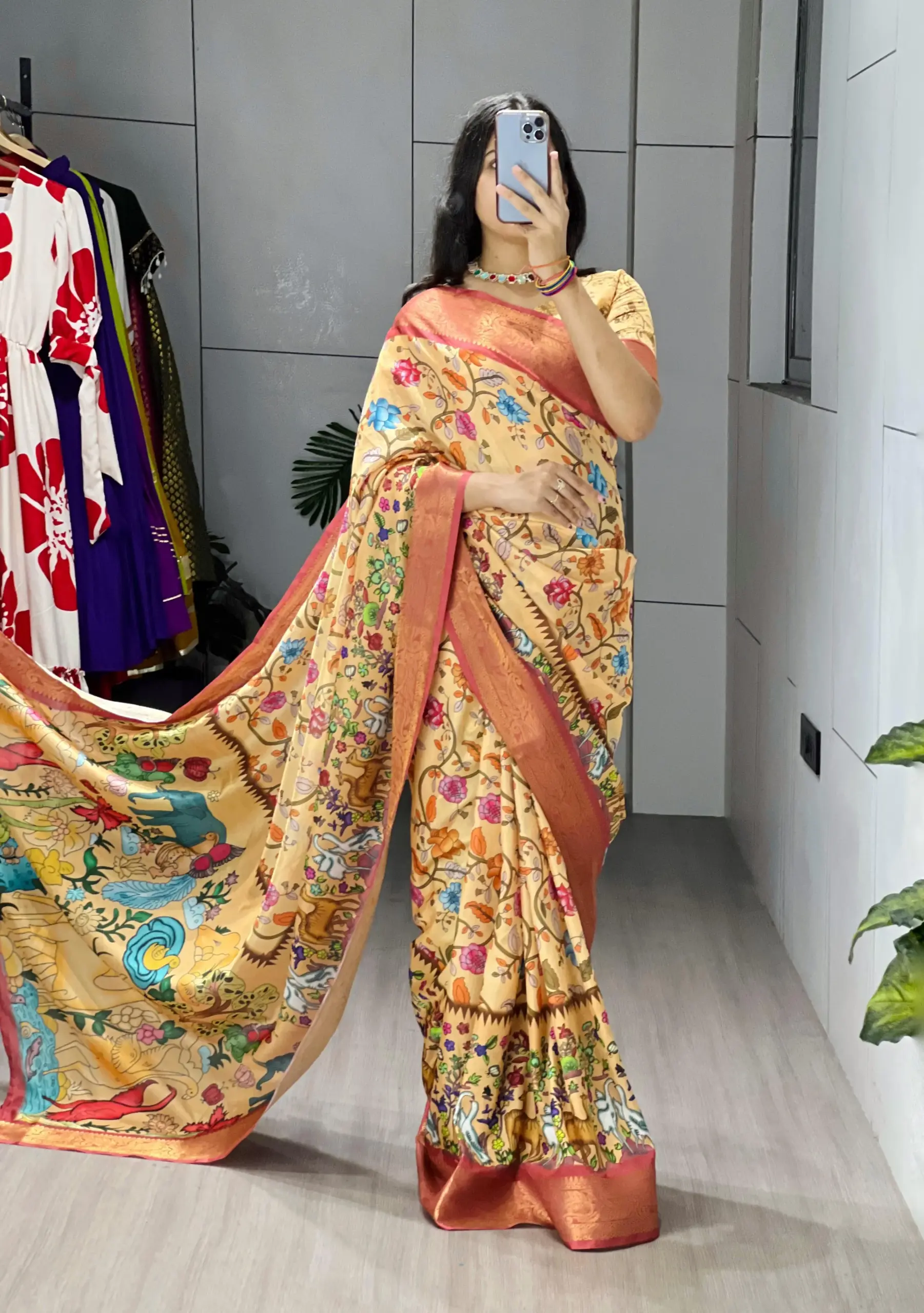 Soft Silk Printed Kalamkari Designs 2025 - Image 3