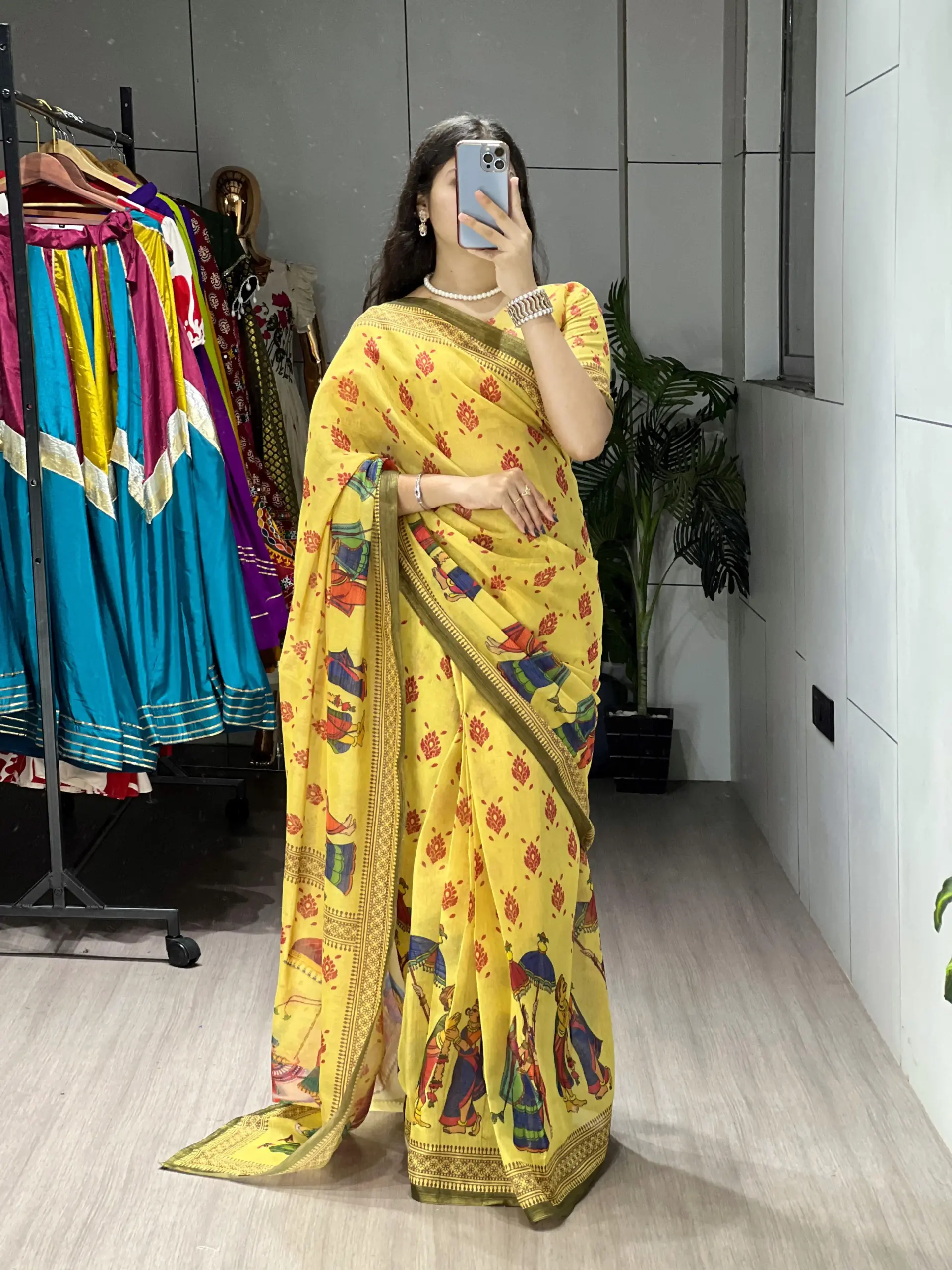 Stylish Printed Sarees for Diwali