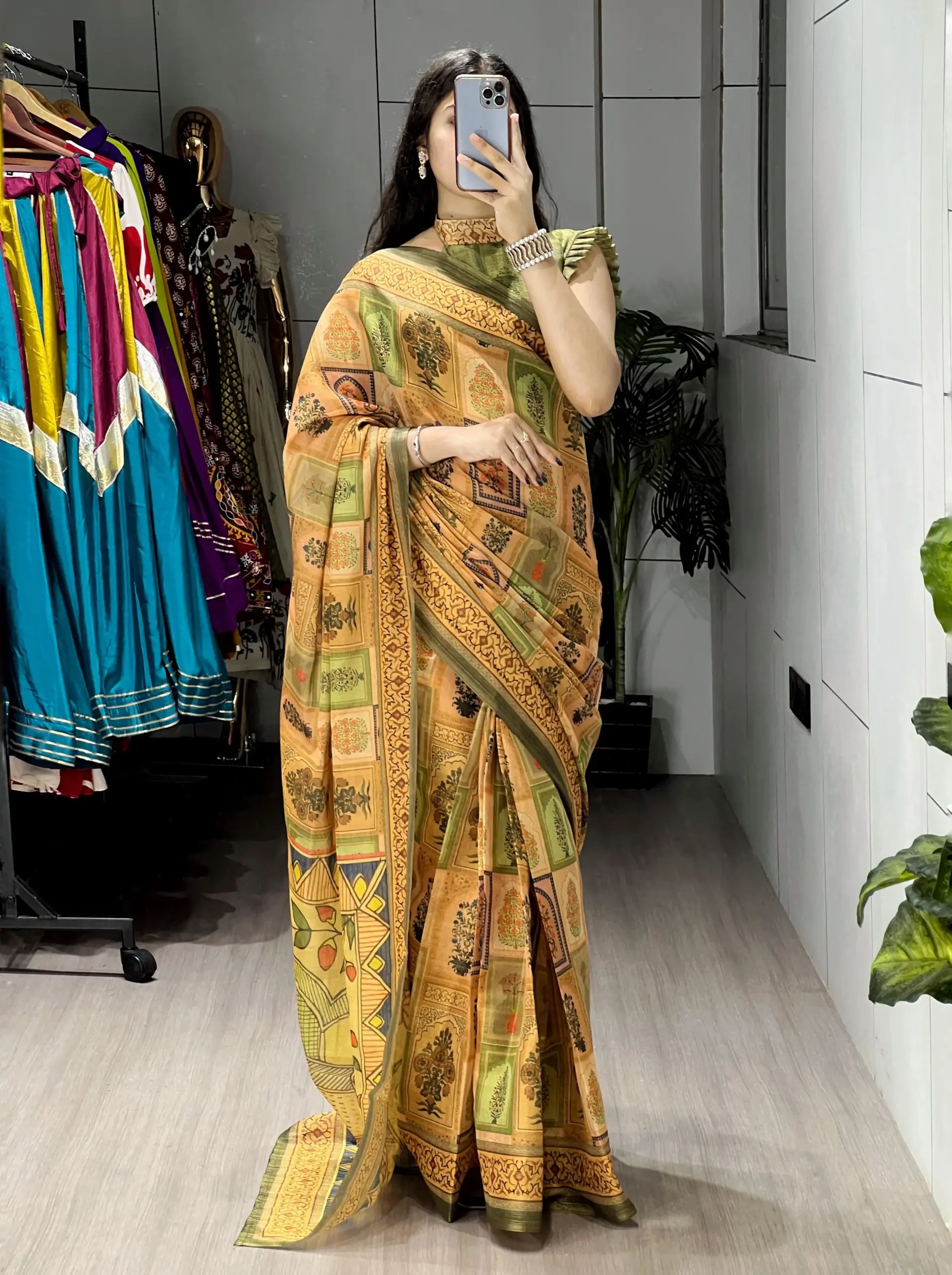 Stylish Printed Sarees for Diwali - Image 2