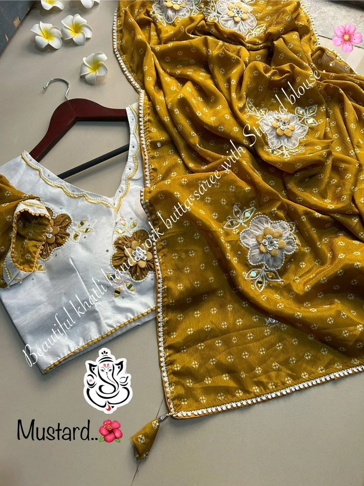 Wedding Special Bandhni Saree with Stitched blouse - Image 2