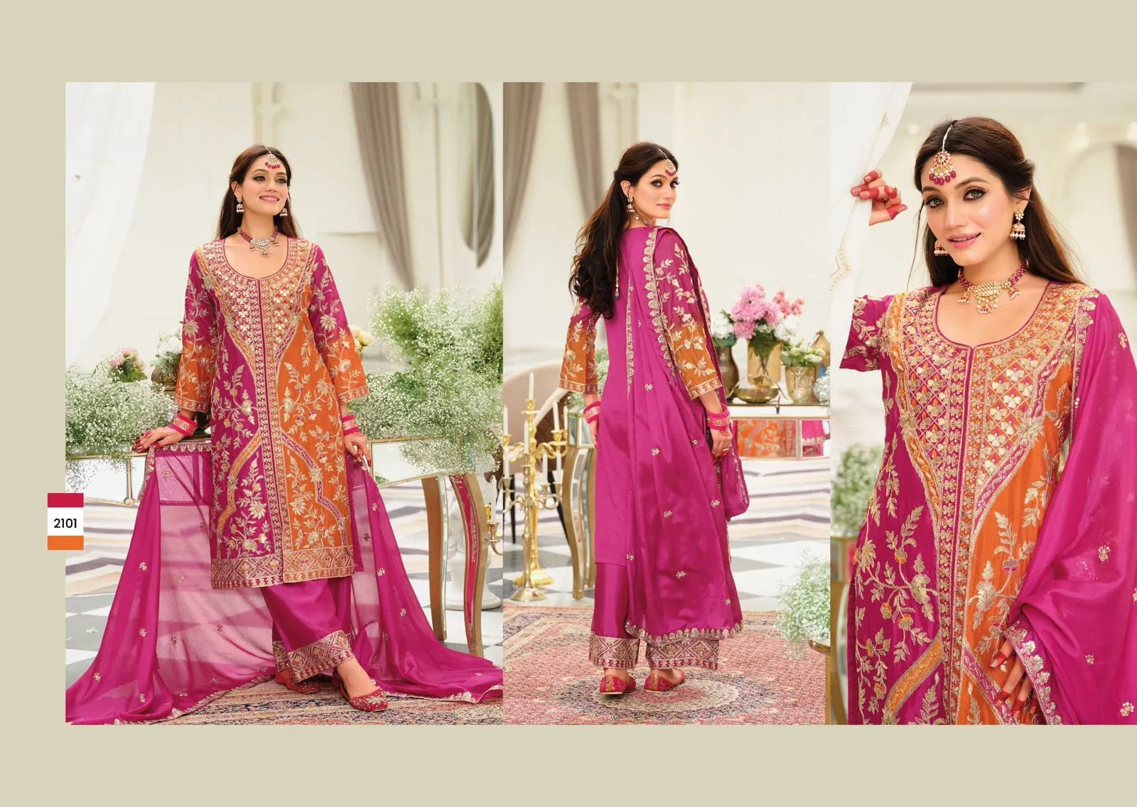Wedding Special Stylish Plazzo Salwar Suit - Image 2