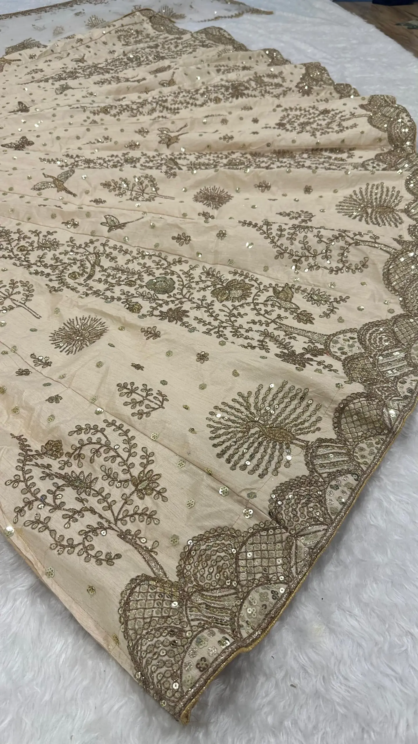 Wedding Wear Cream Lehenga Choli Design 2025 - Image 6