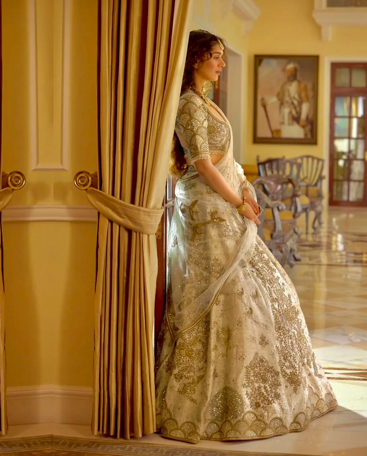 Wedding Wear Cream Lehenga Choli Design 2025 - Image 7