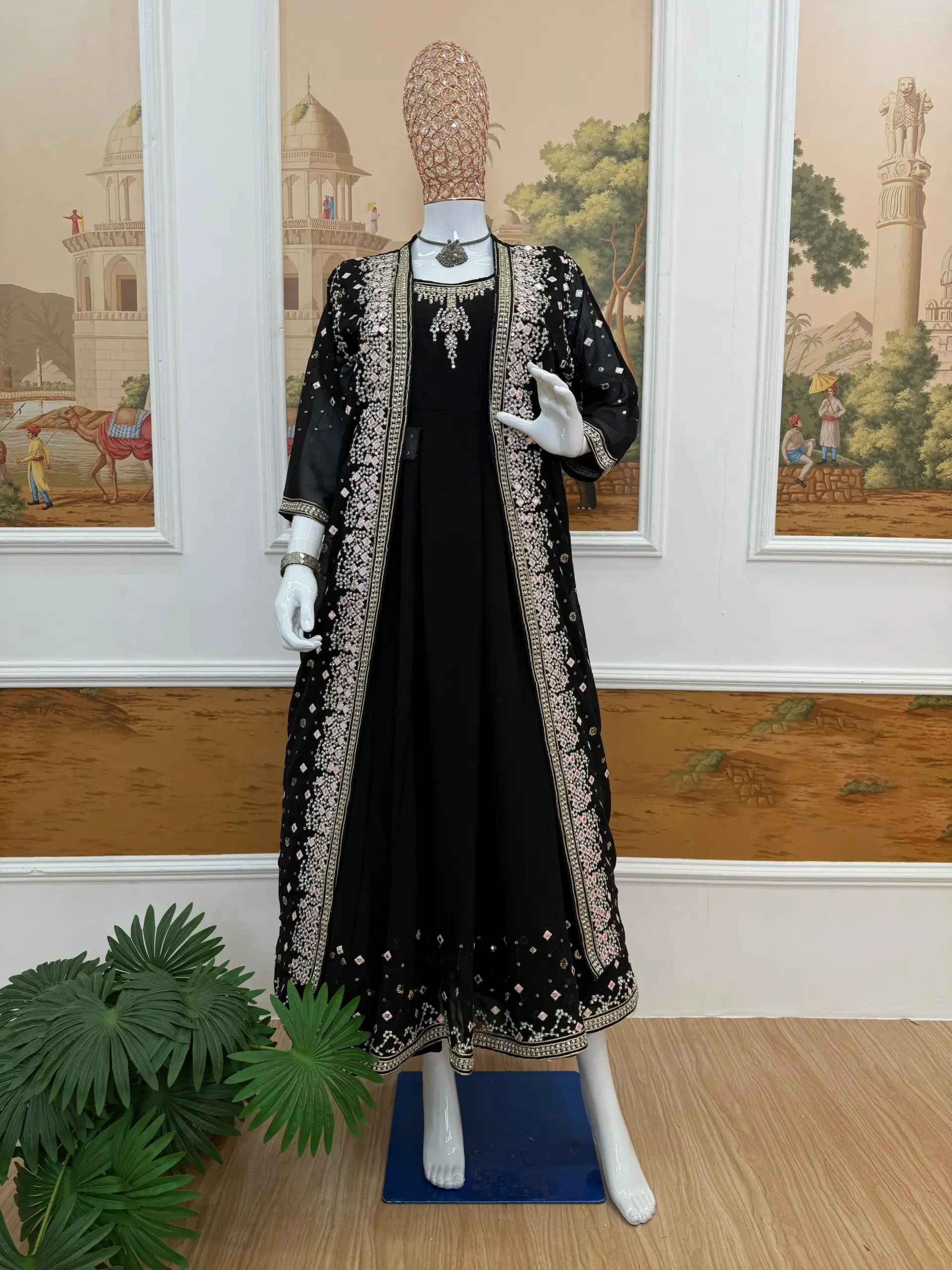 Wedding Wear Gown with Jacket Koti