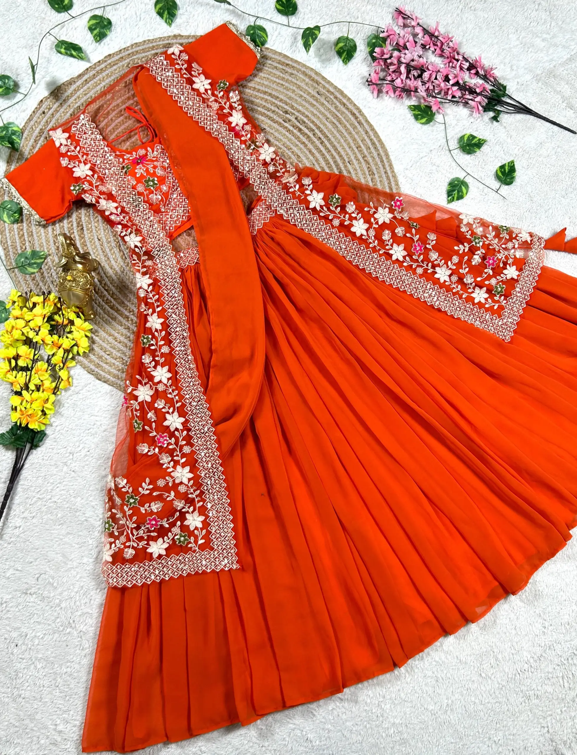 Wedding Wear Half Saree with Jacket 2025 Design - Image 3
