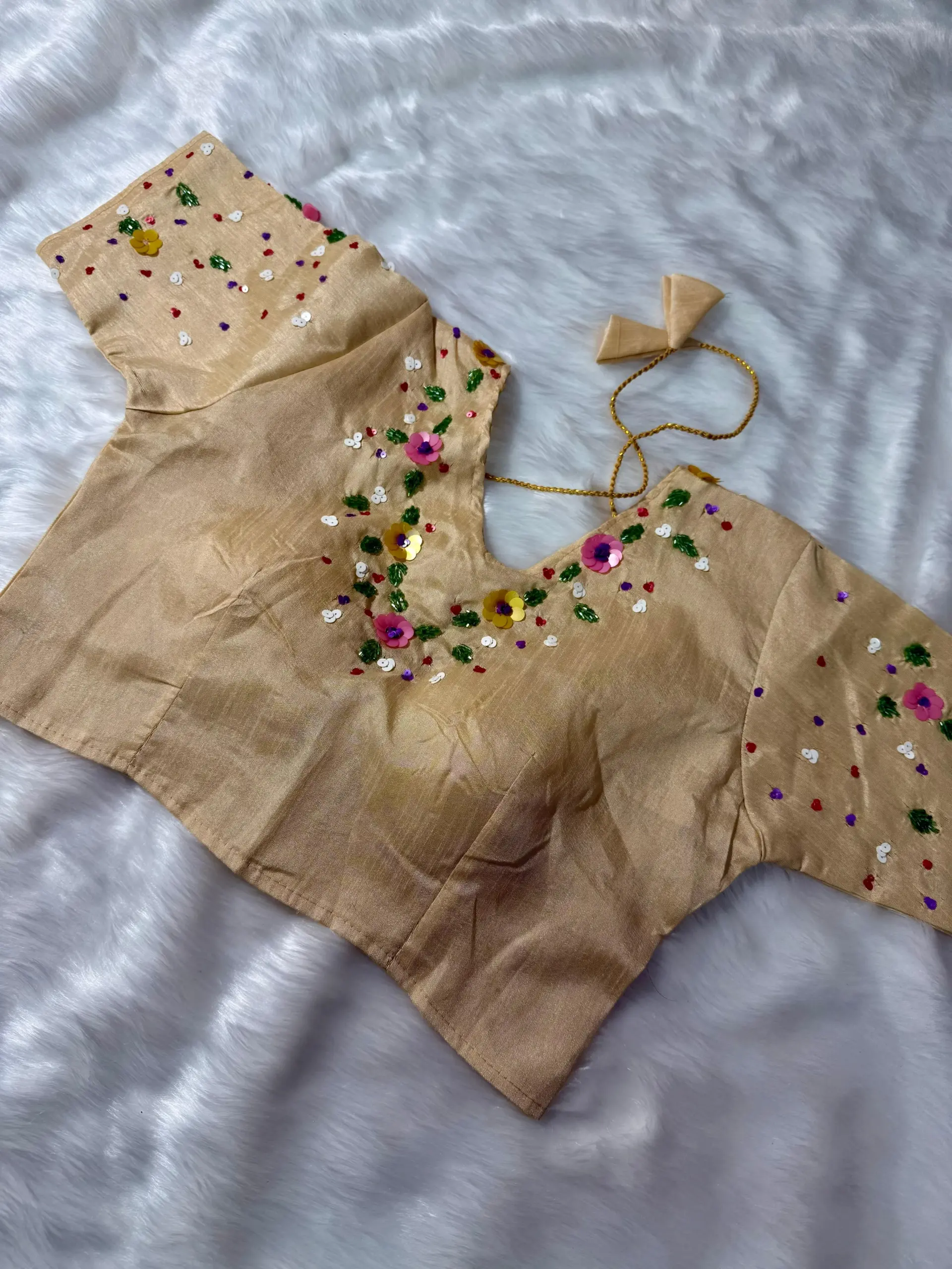 Wedding Wear Handwork Saree with Stitched blouse - Image 5