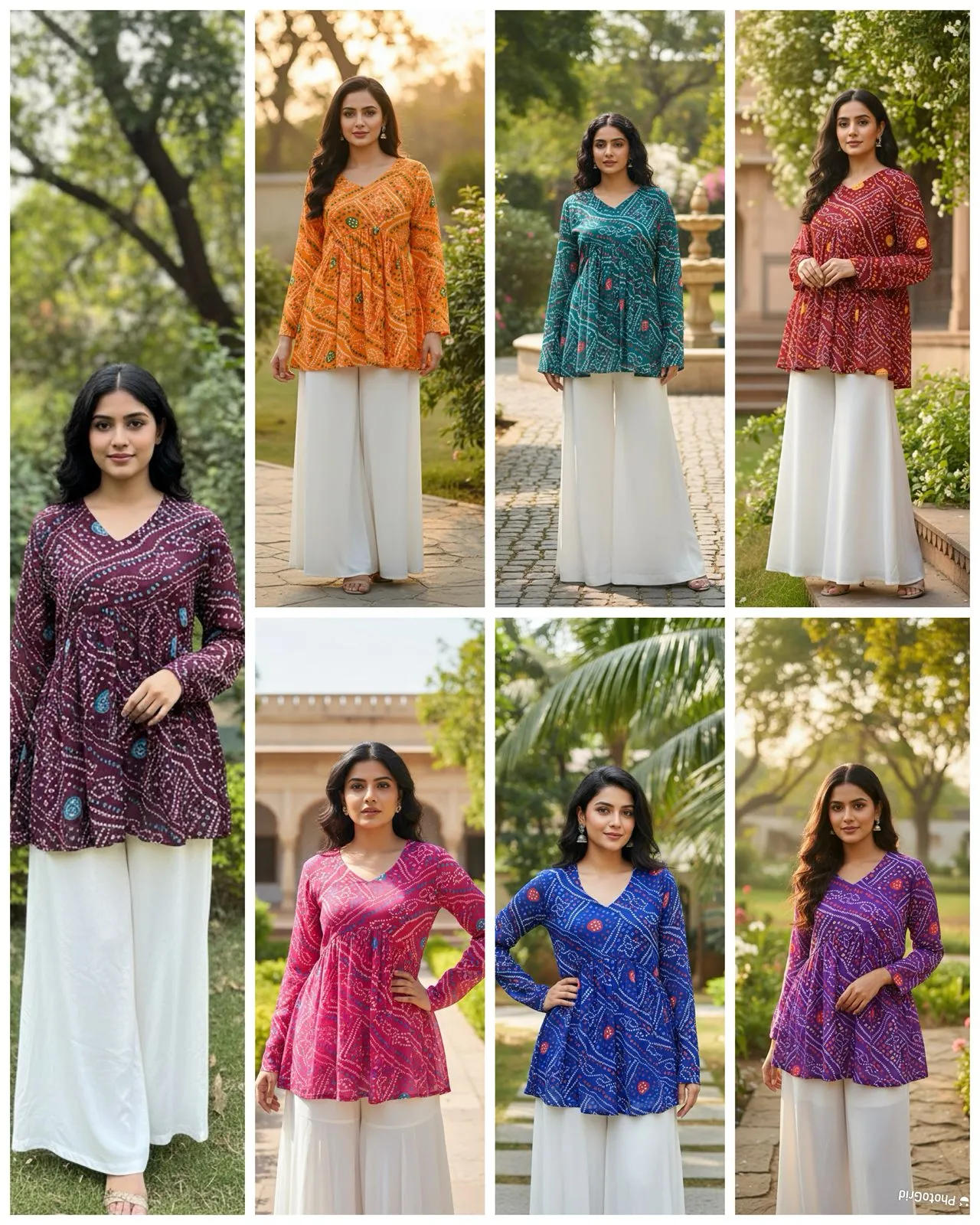 Bandhni Printed Tunic Kurti Top - Image 8