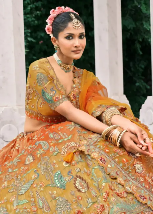 Bridal Lehenga Choli Design In Silk 2025