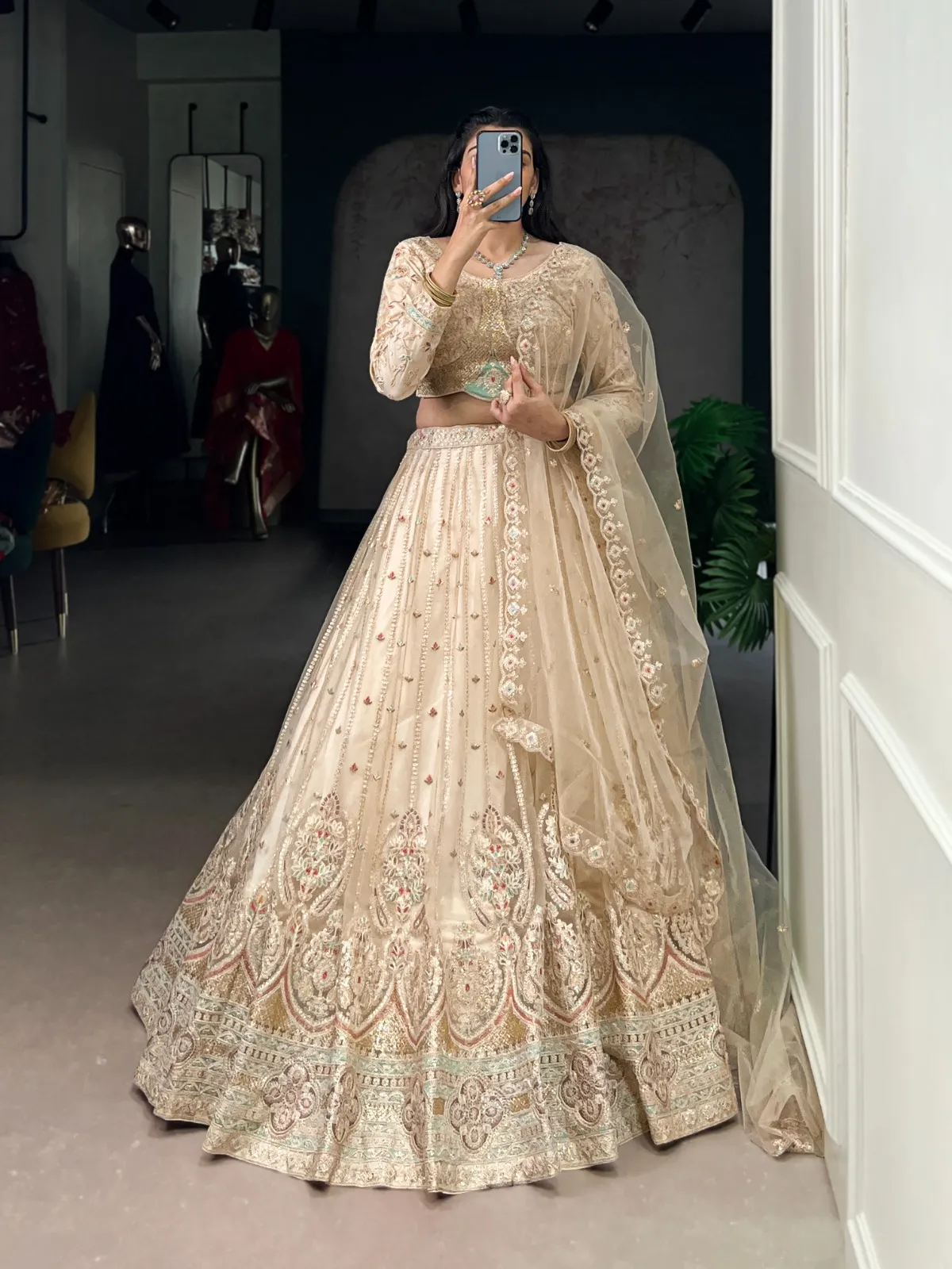 Bridesmaid Pastel Color Lehenga Choli - Image 5