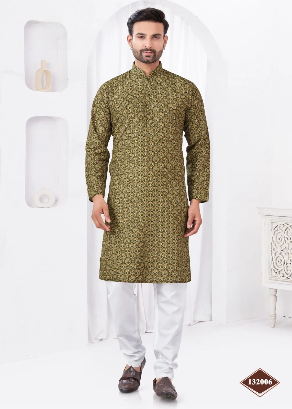 Digital Printed Mens Kurta Pajama - Image 5