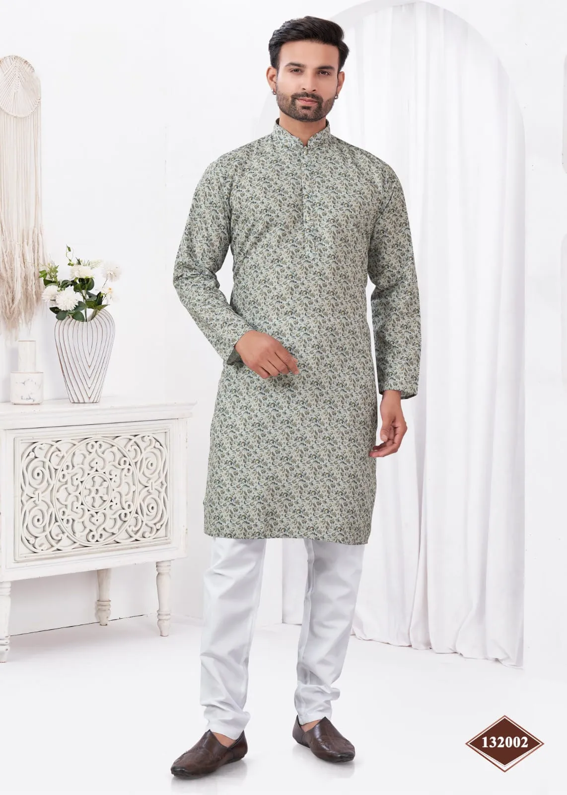 Digital Printed Mens Kurta Pajama - Image 8