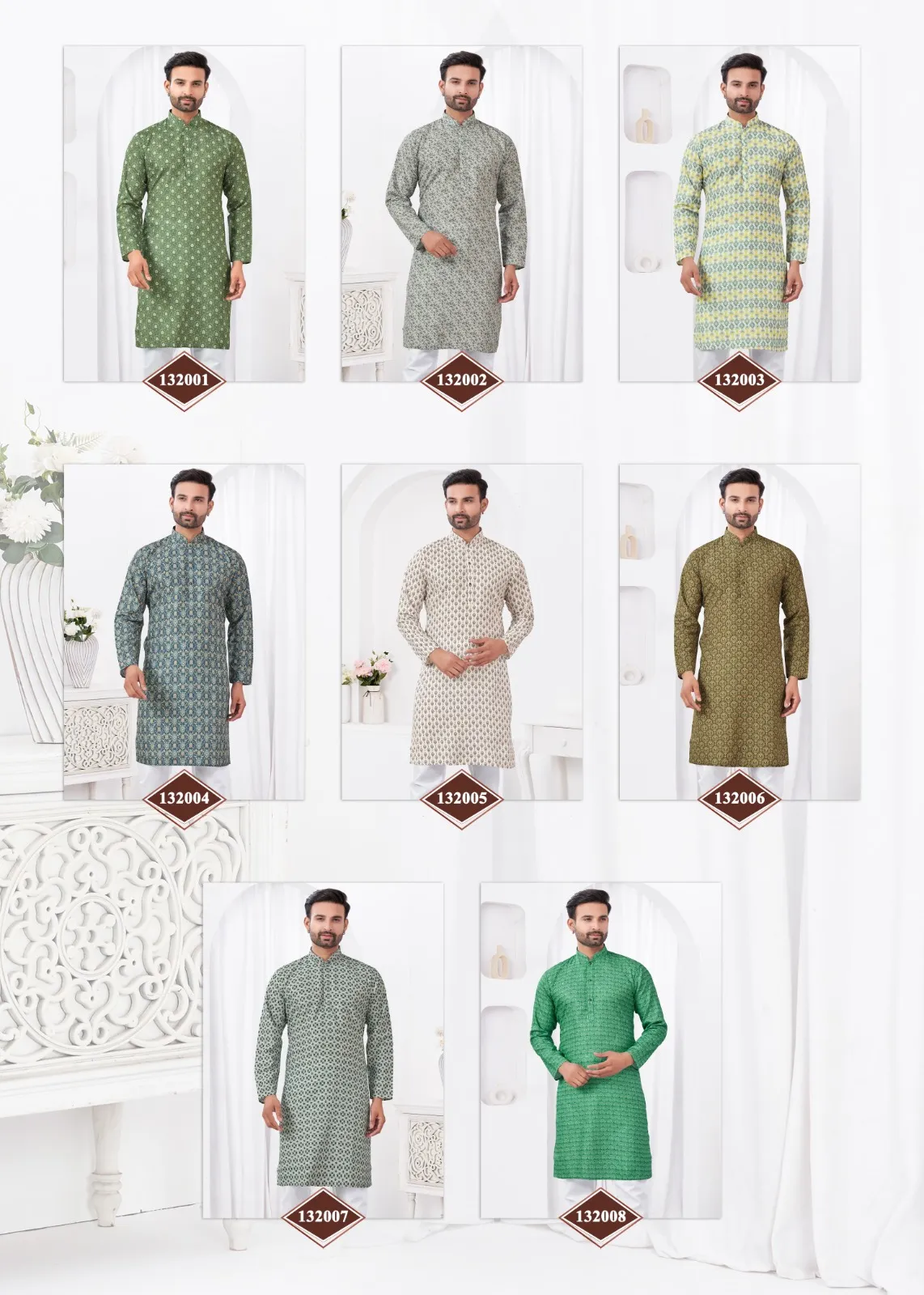 Digital Printed Mens Kurta Pajama - Image 9