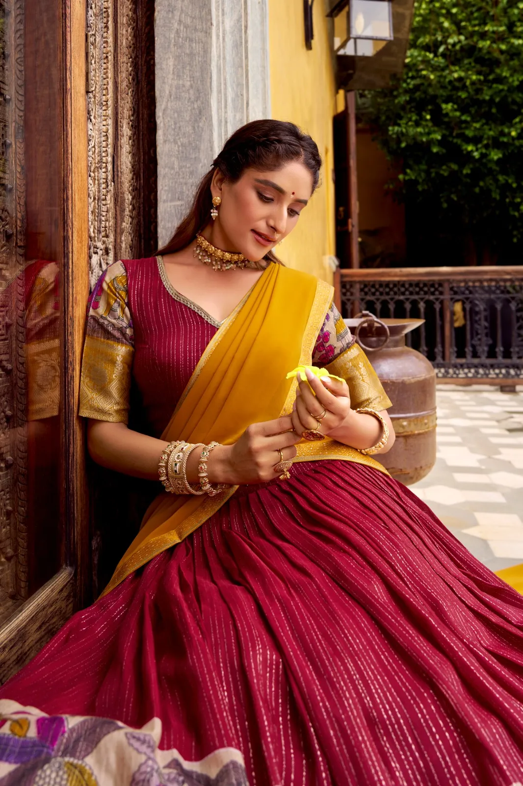 Festive Wear Designer Kalamkari Printed Lehenga Choli - Image 3