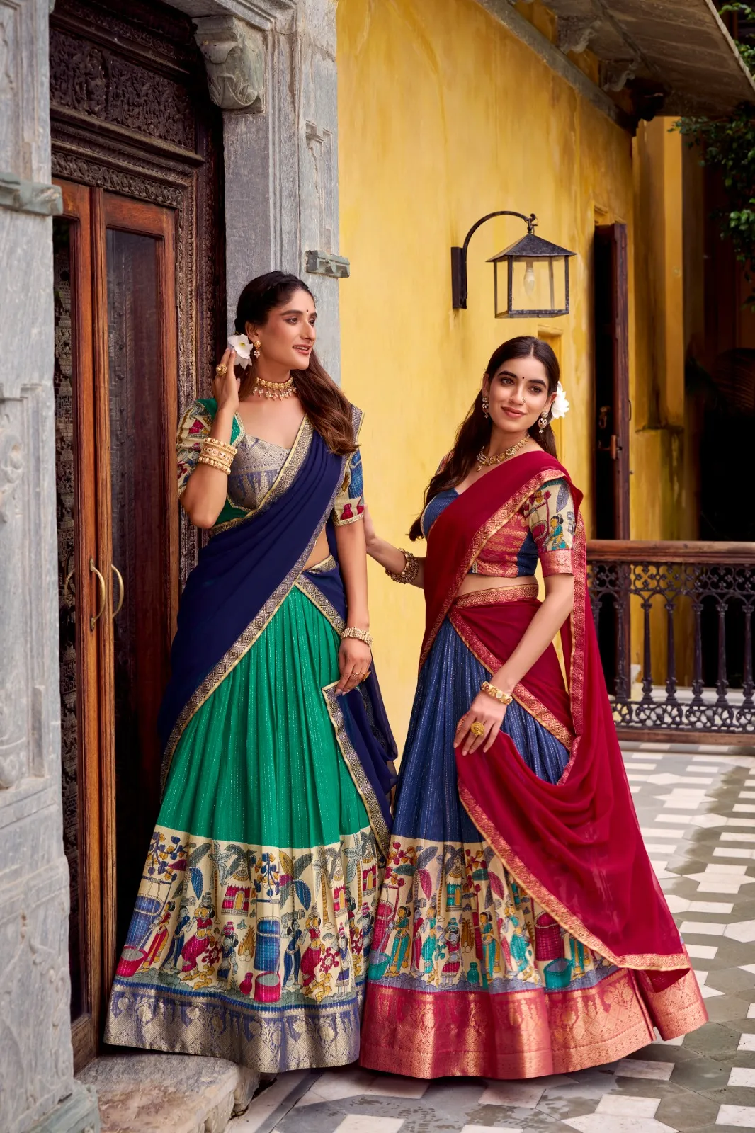 Festive Wear Designer Kalamkari Printed Lehenga Choli - Image 5