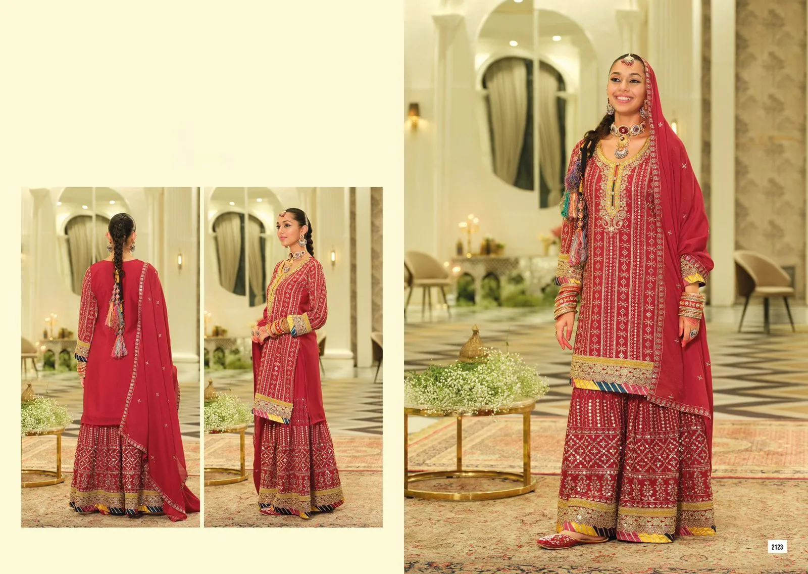Indian Wedding Sharara Salwar Suit - Image 2