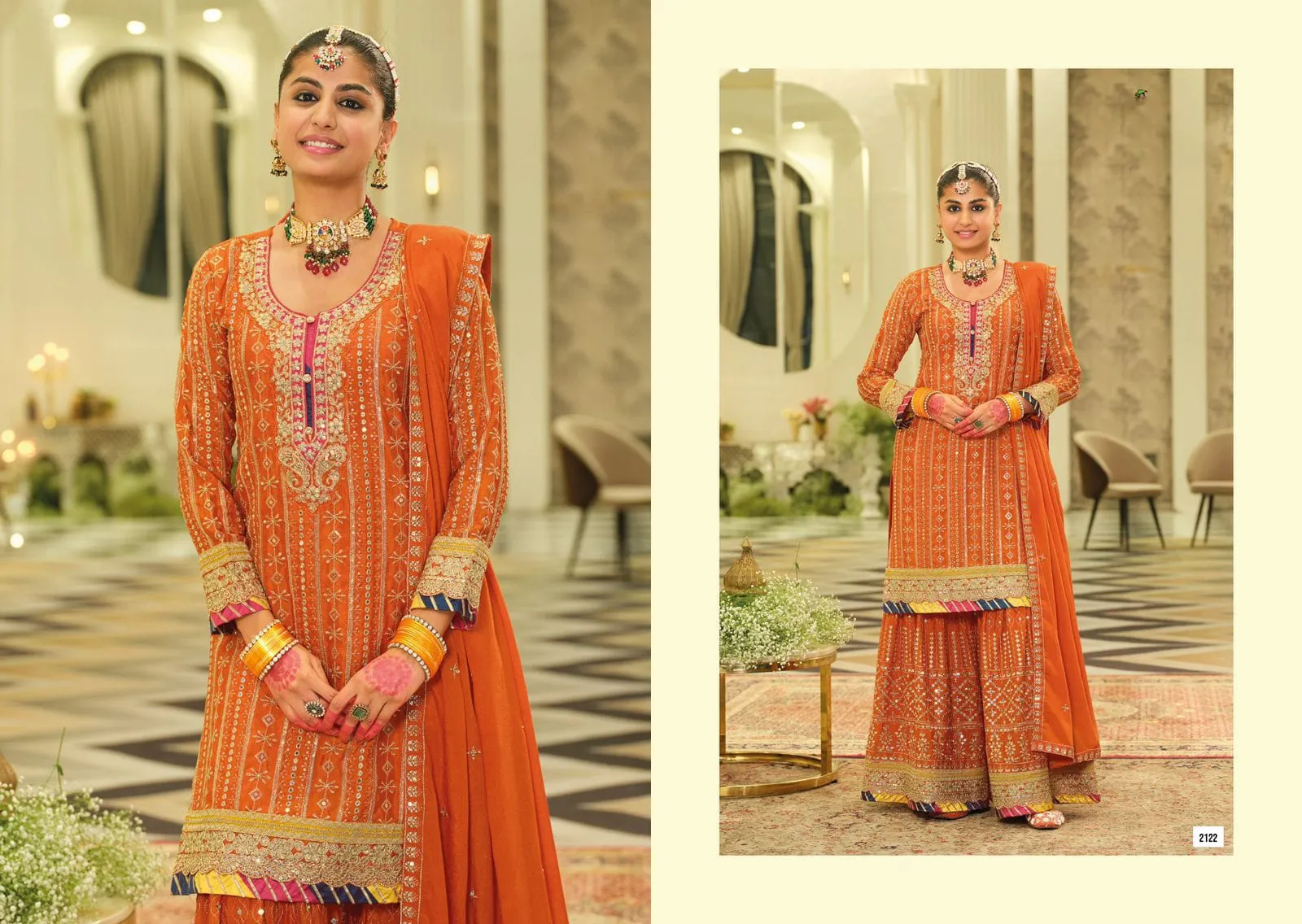Indian Wedding Sharara Salwar Suit - Image 3