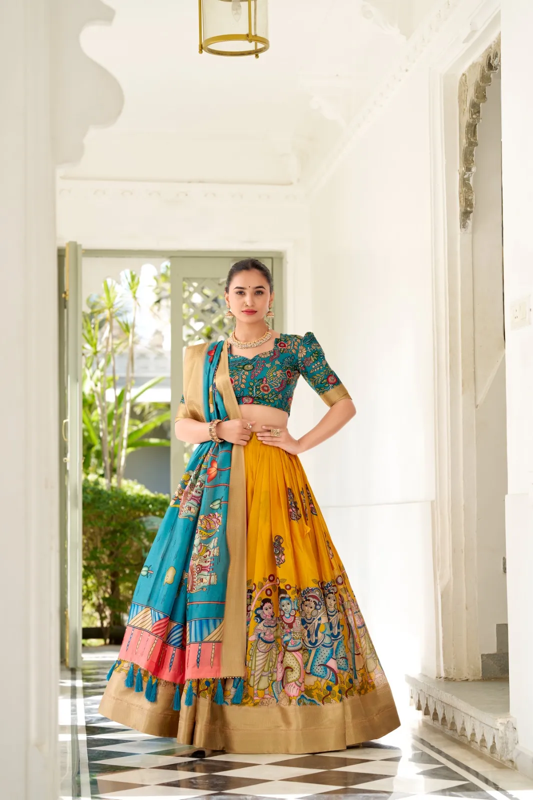 Kalamkari Printed Lehenga Choli Design - Image 3