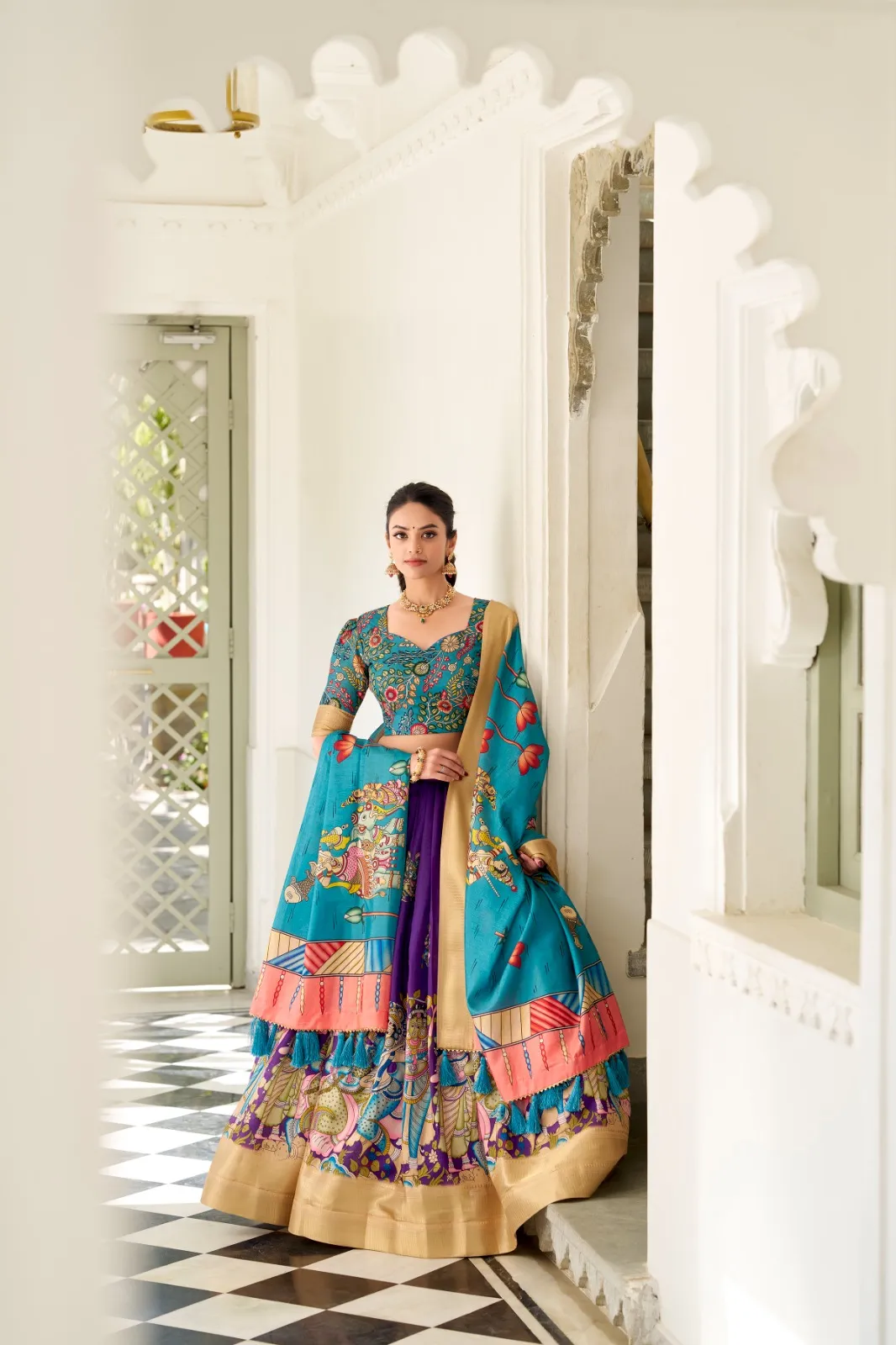 Kalamkari Printed Lehenga Choli Design - Image 5