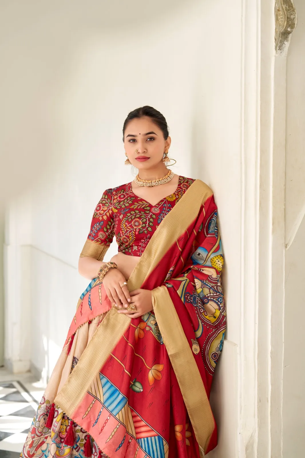 Kalamkari Printed Lehenga Choli Design - Image 9