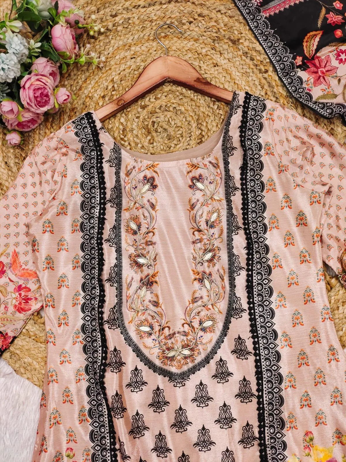 Pakistani Style Printed Anarkali Kurti - Image 4