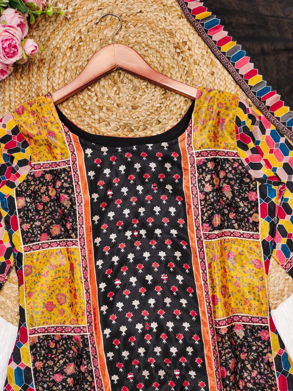 Pakistani Style Printed Anarkali Kurti - Image 5