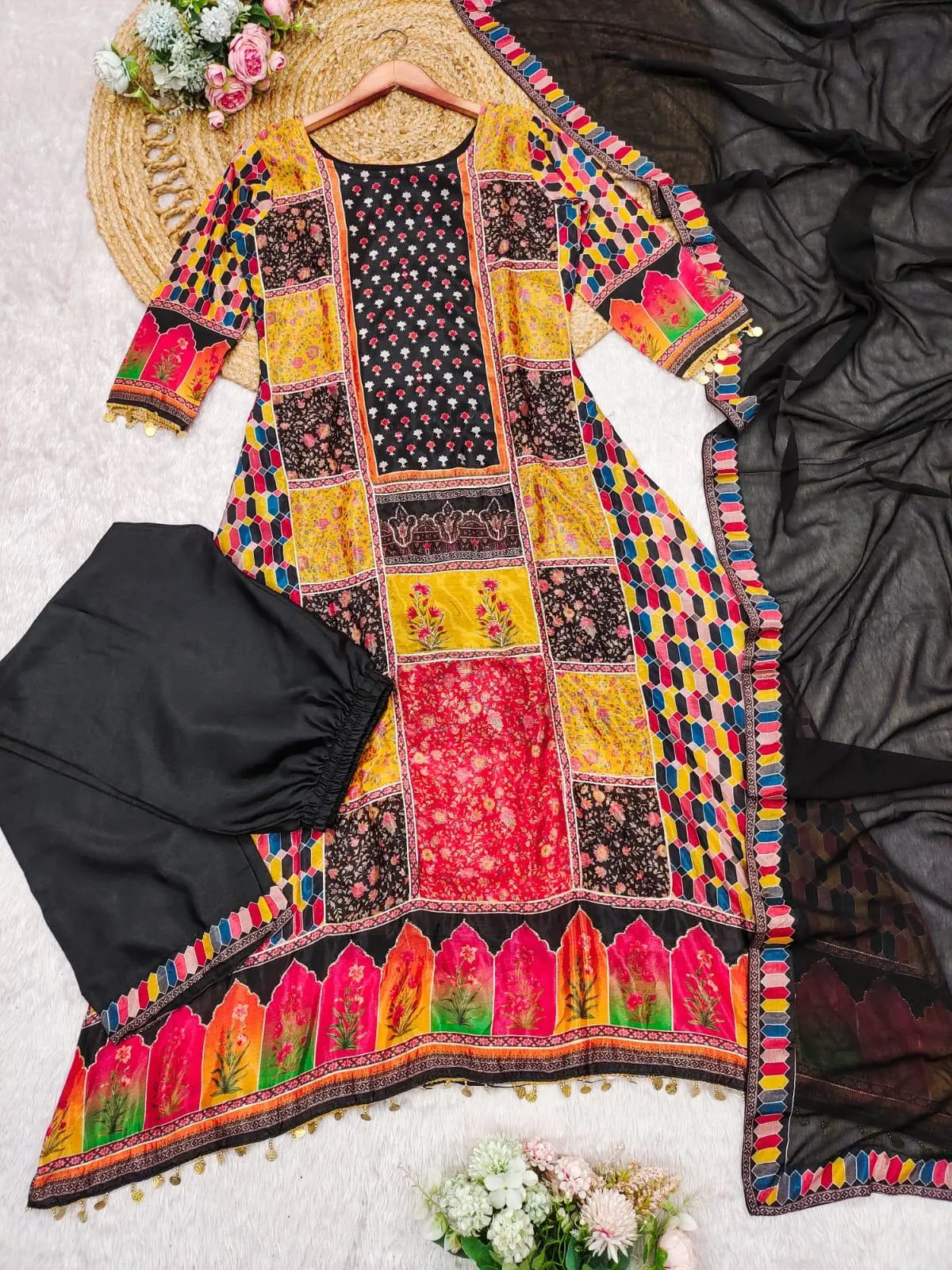 Pakistani Style Printed Anarkali Kurti - Image 6