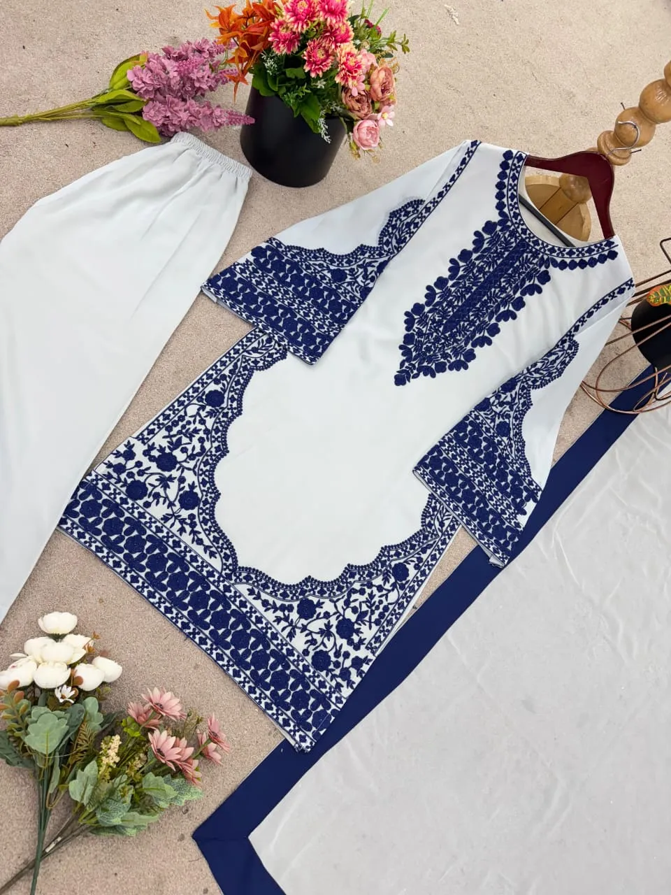 Pakistani Style Readymade Straight Suit - Image 3