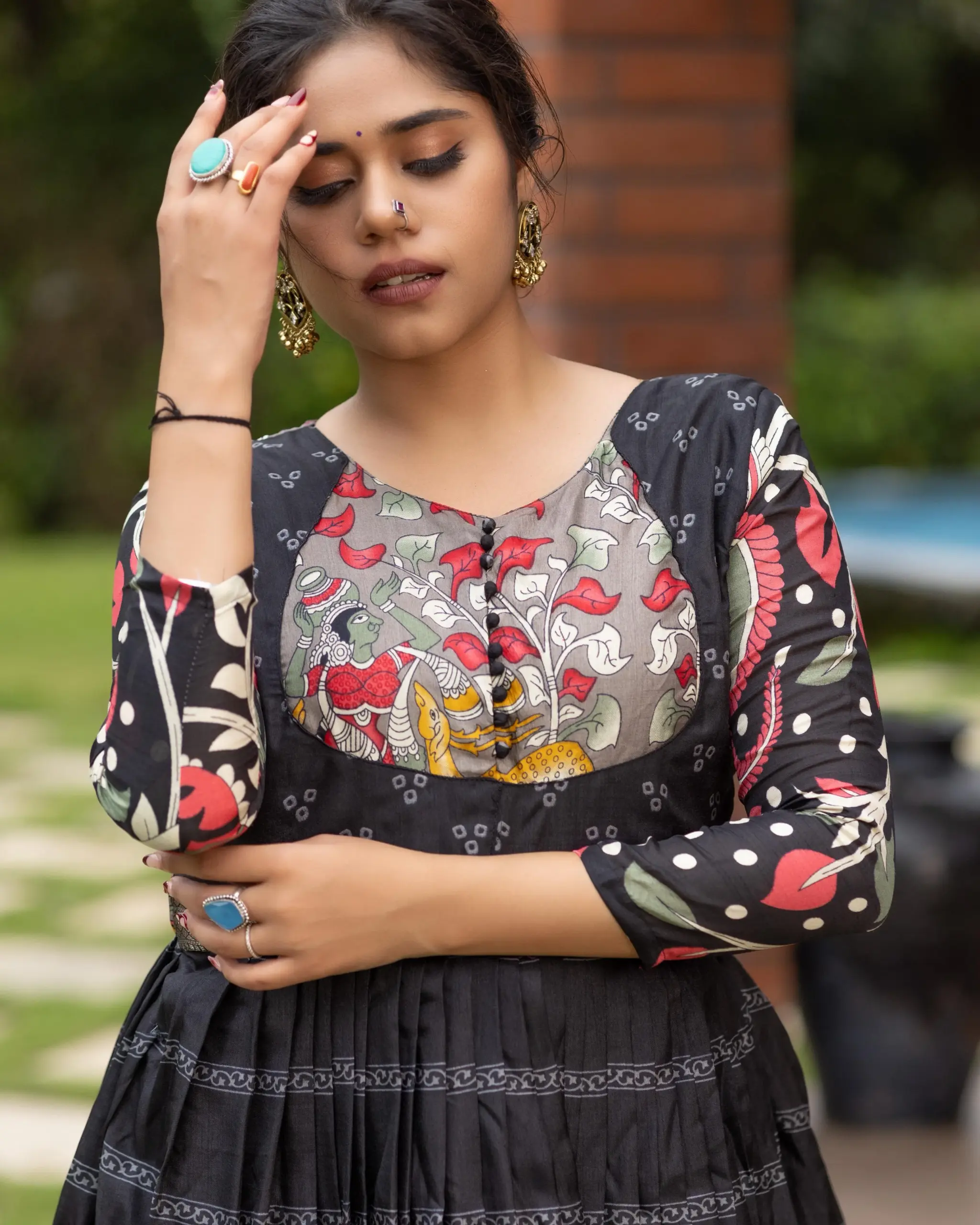 Stylish Kalamkari Printed Gown - Image 3