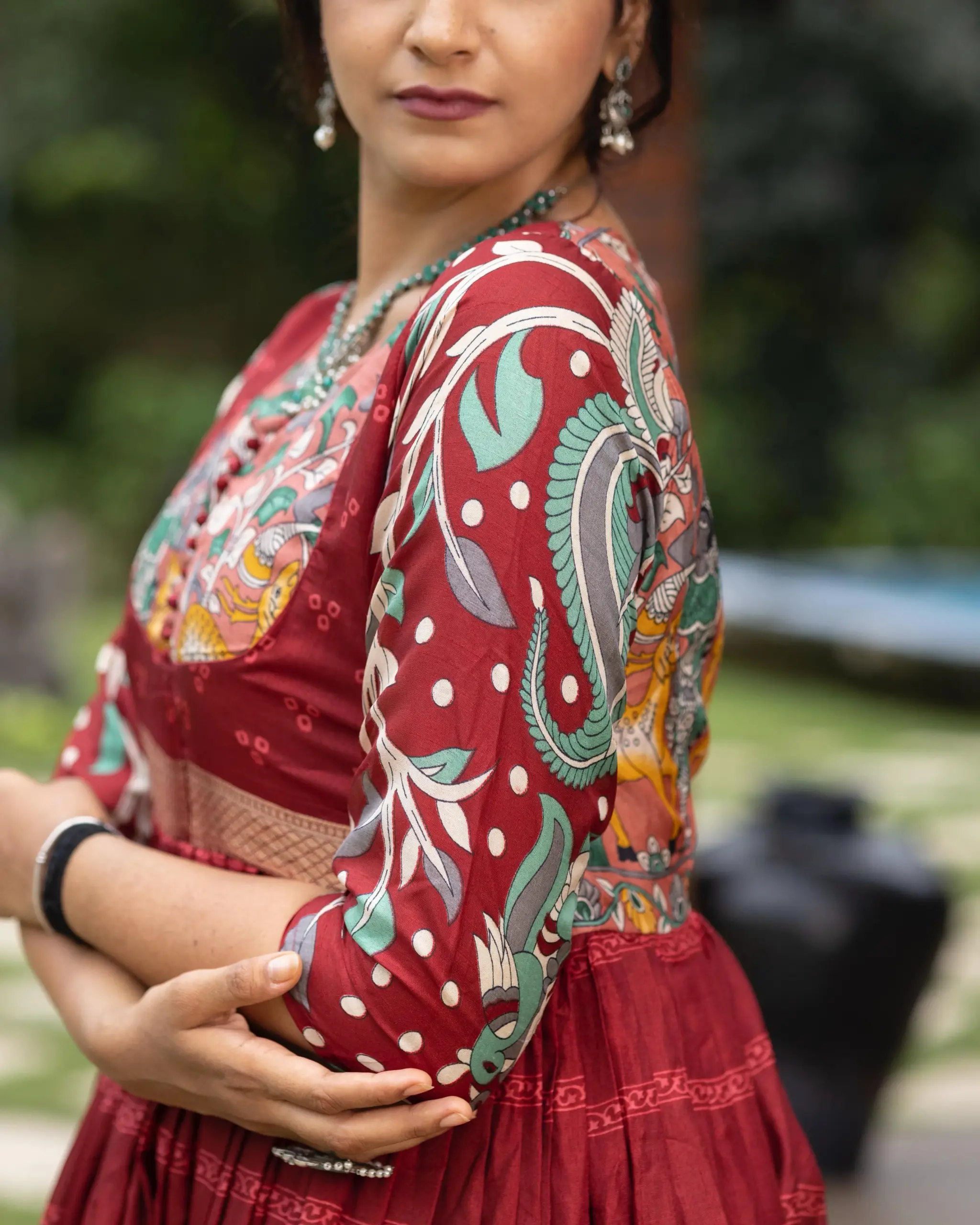 Stylish Kalamkari Printed Gown - Image 4