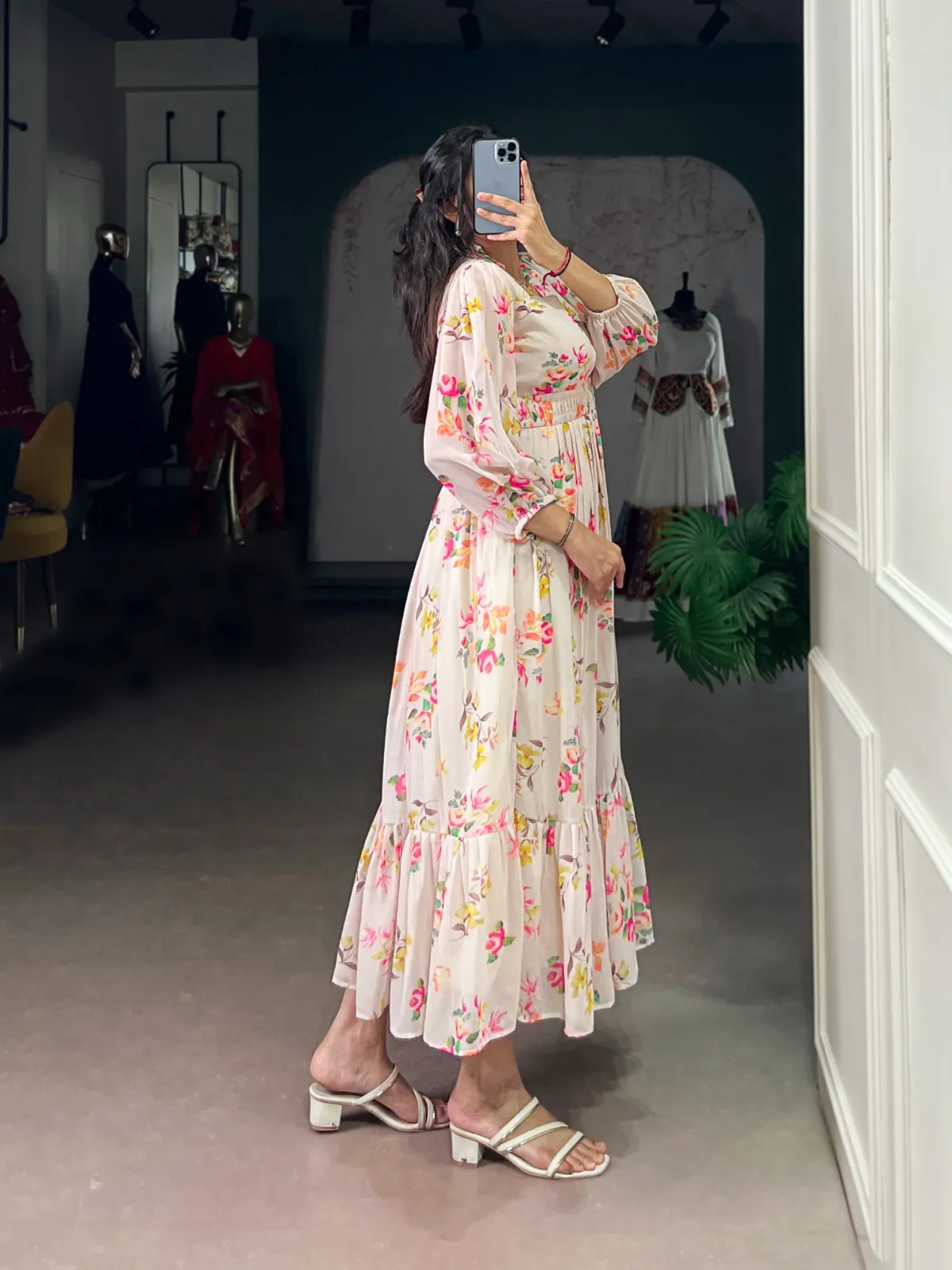 Trending Floral Printed Frock - Image 3