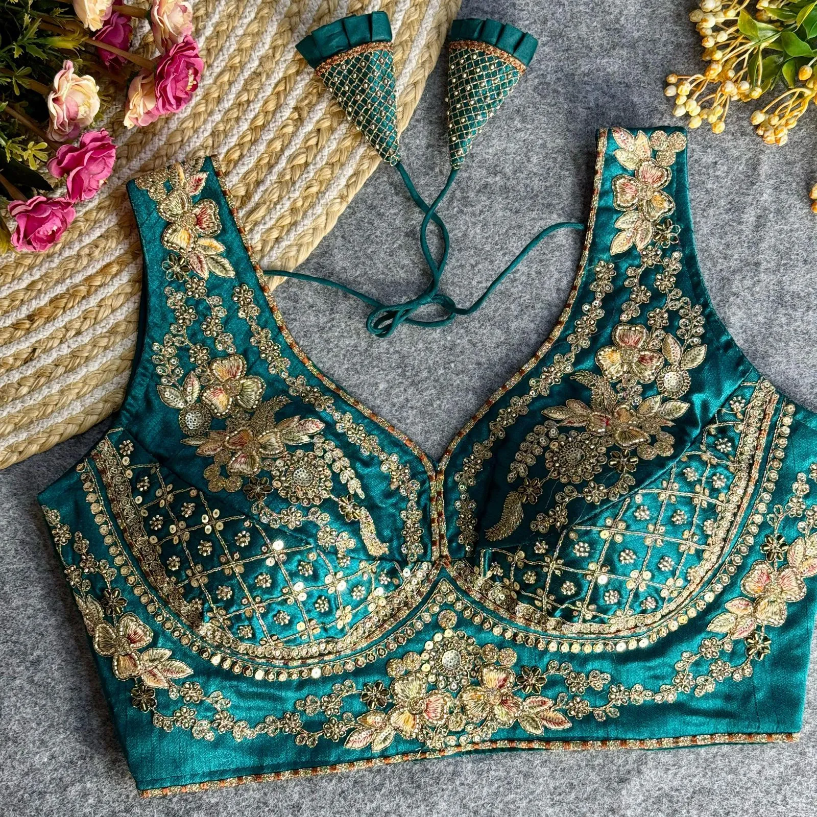 Wedding Special Readymade Embroidery Blouse - Image 10