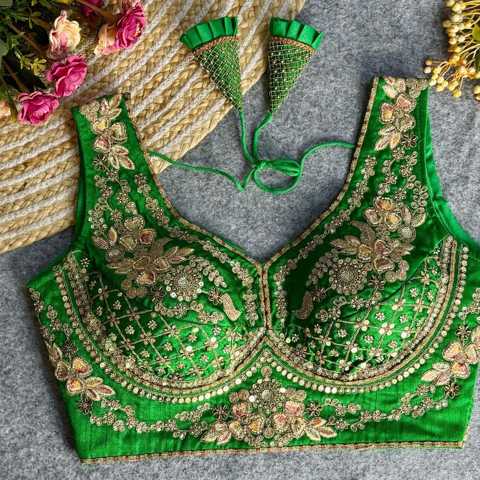 Wedding Special Readymade Embroidery Blouse - Image 2