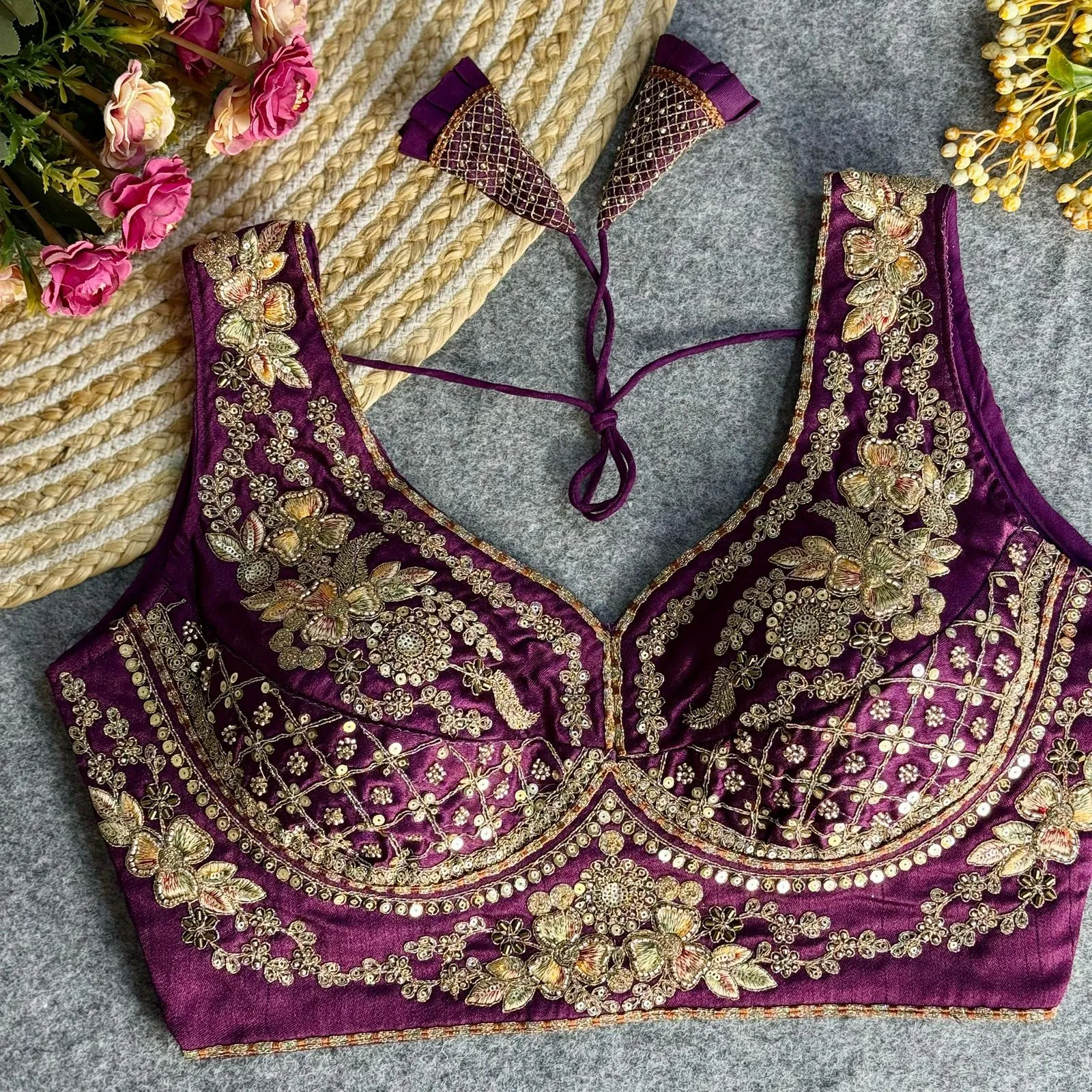 Wedding Special Readymade Embroidery Blouse - Image 3