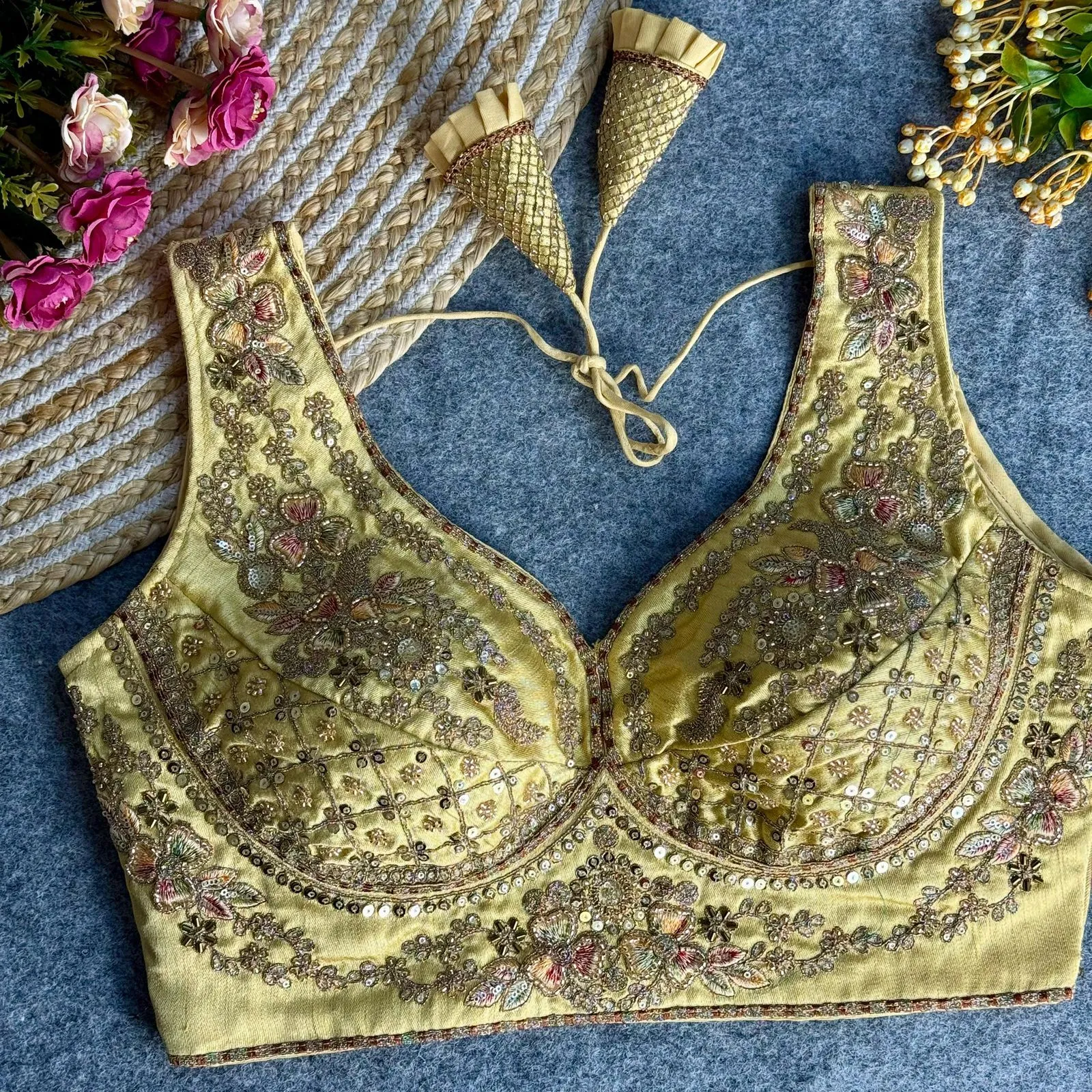 Wedding Special Readymade Embroidery Blouse - Image 5
