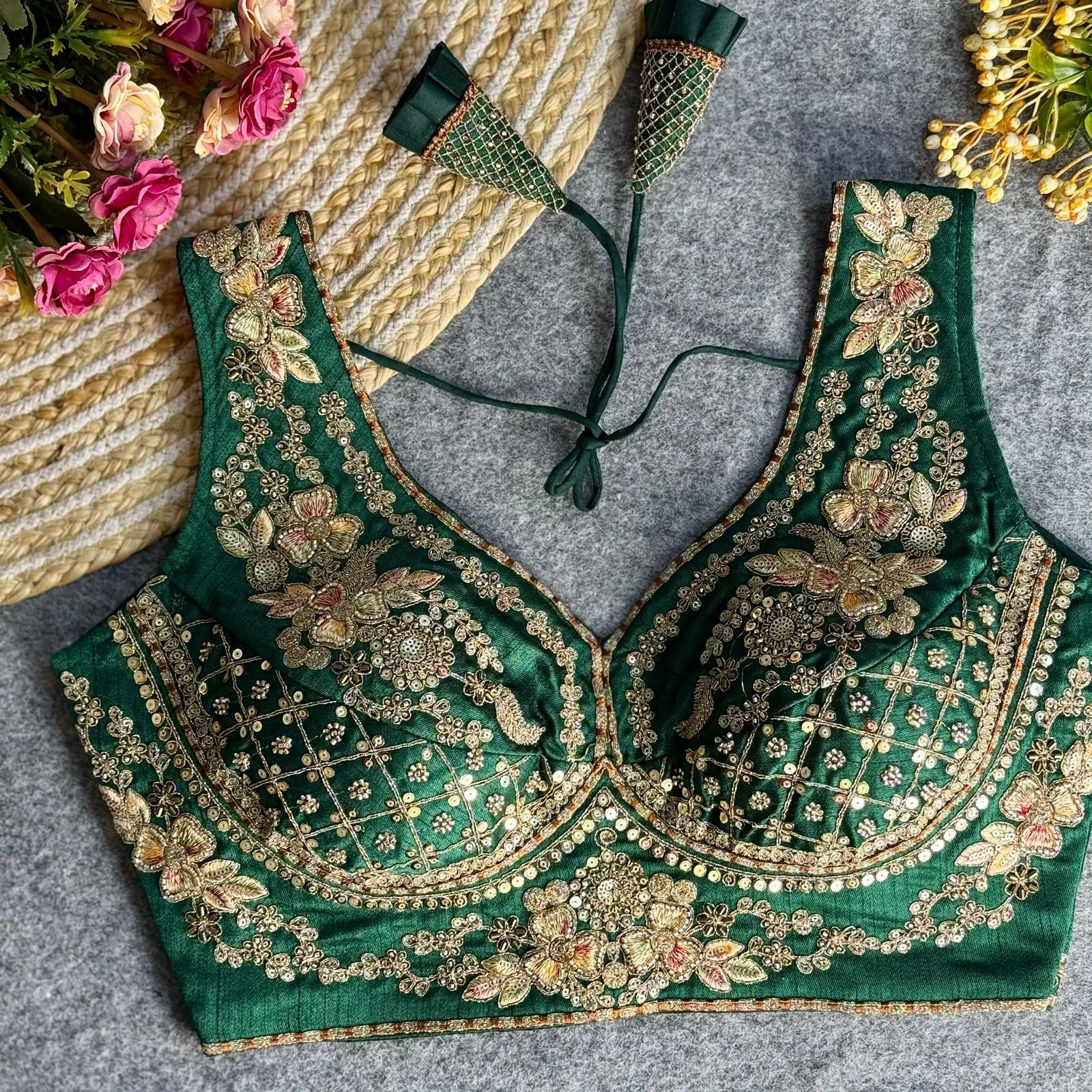 Wedding Special Readymade Embroidery Blouse - Image 6