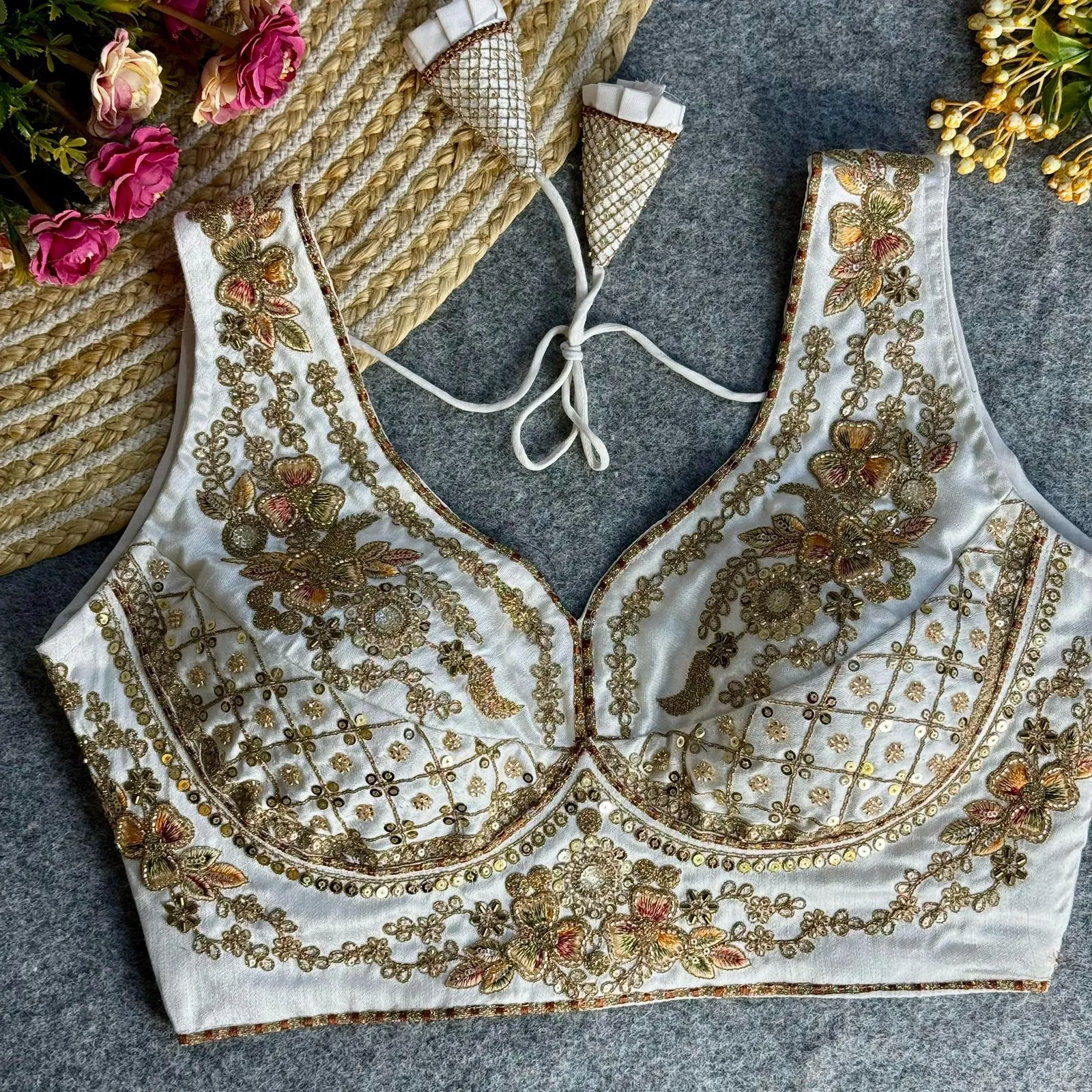 Wedding Special Readymade Embroidery Blouse - Image 7