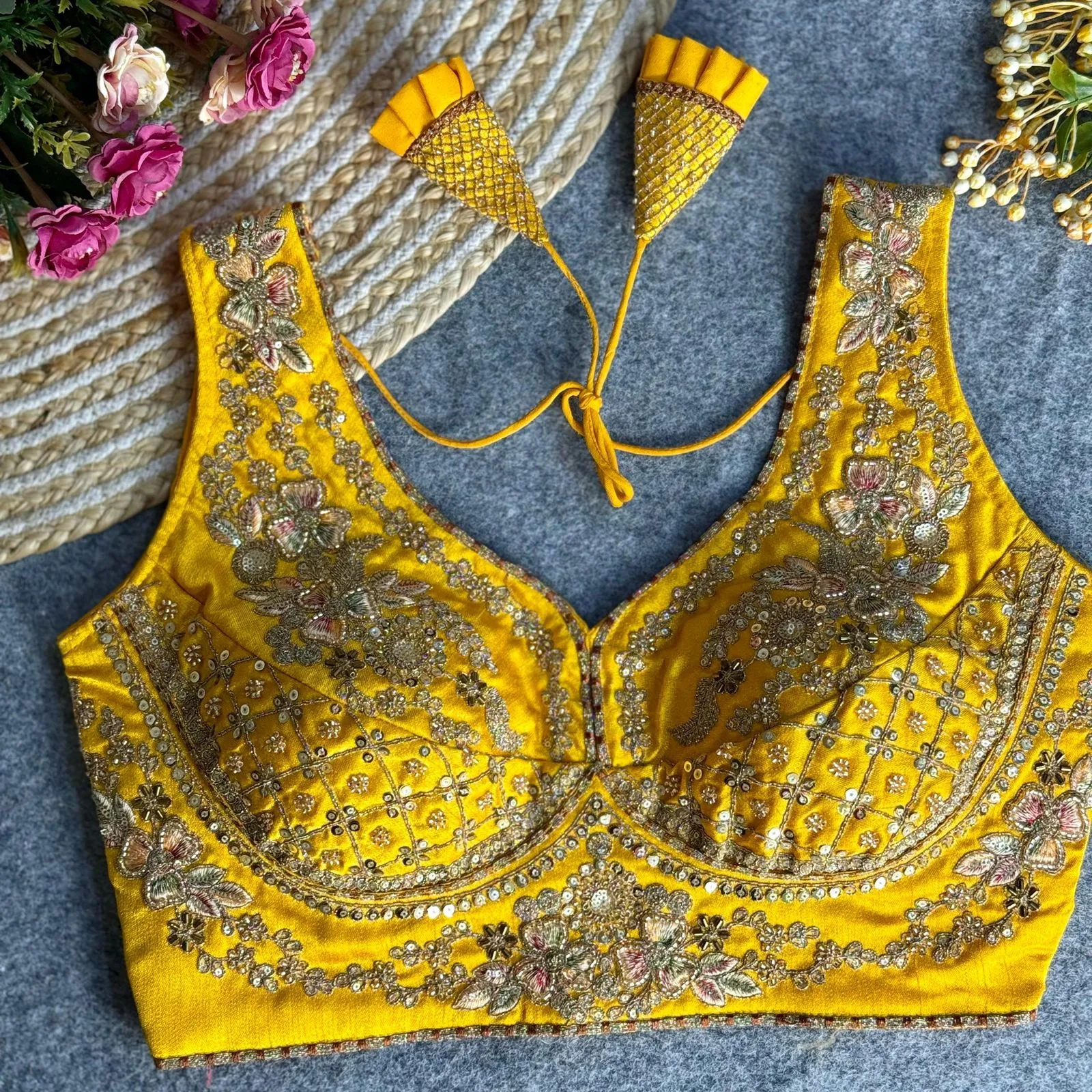 Wedding Special Readymade Embroidery Blouse - Image 8