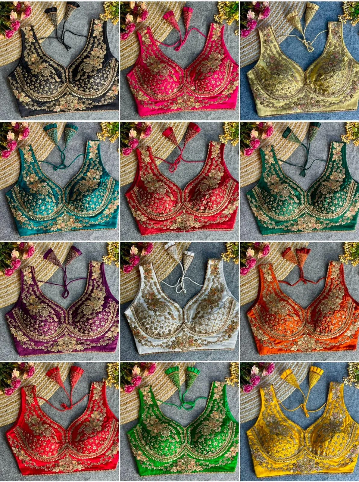 Wedding Special Readymade Embroidery Blouse - Image 9