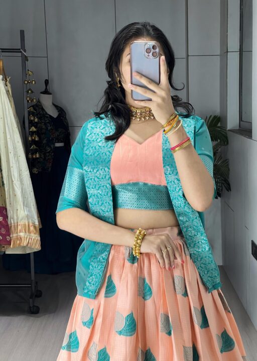 Silk Lehenga Koti Set