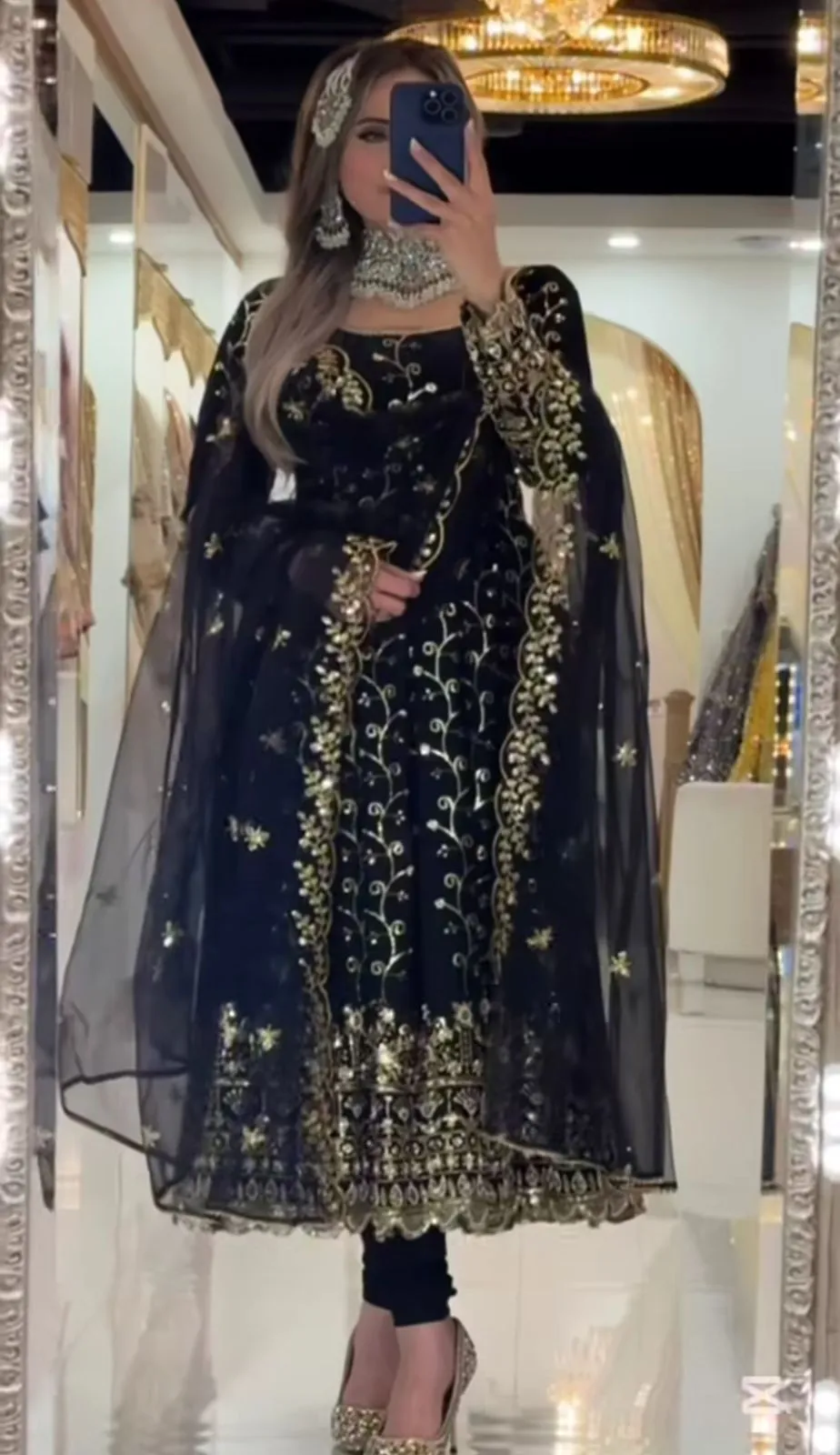 Boutique Sequence Embroidery Anarkali Suit