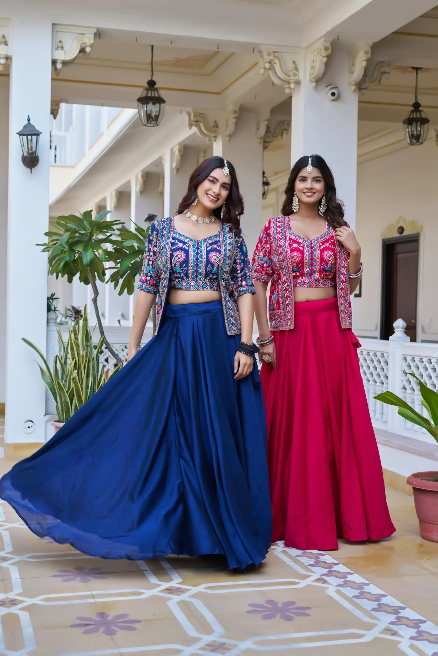 Designer Readymade Lehenga with Koti Design