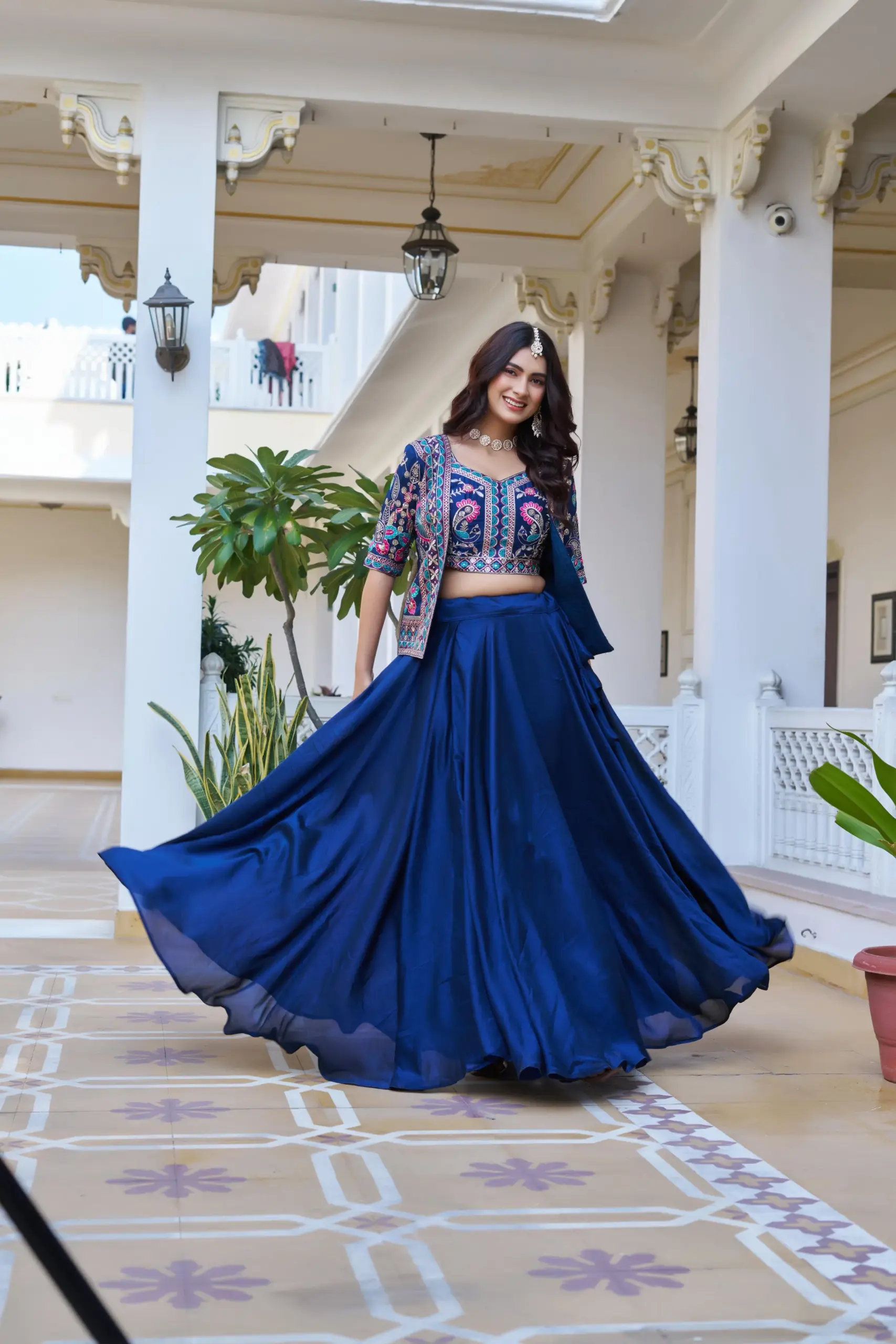 Designer Readymade Lehenga with Koti Design - Image 5