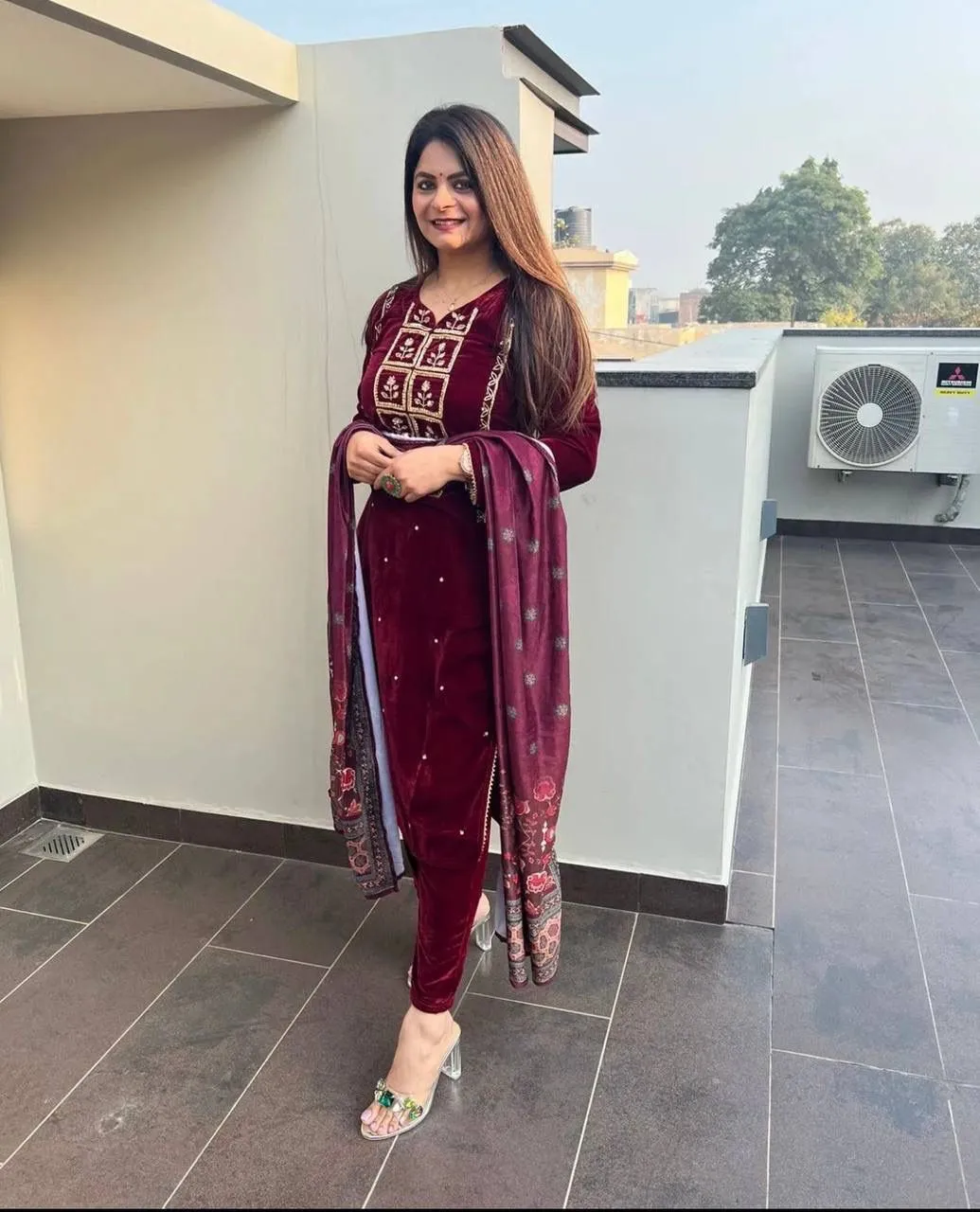 Embroidery Velvet Readymade Salwar
