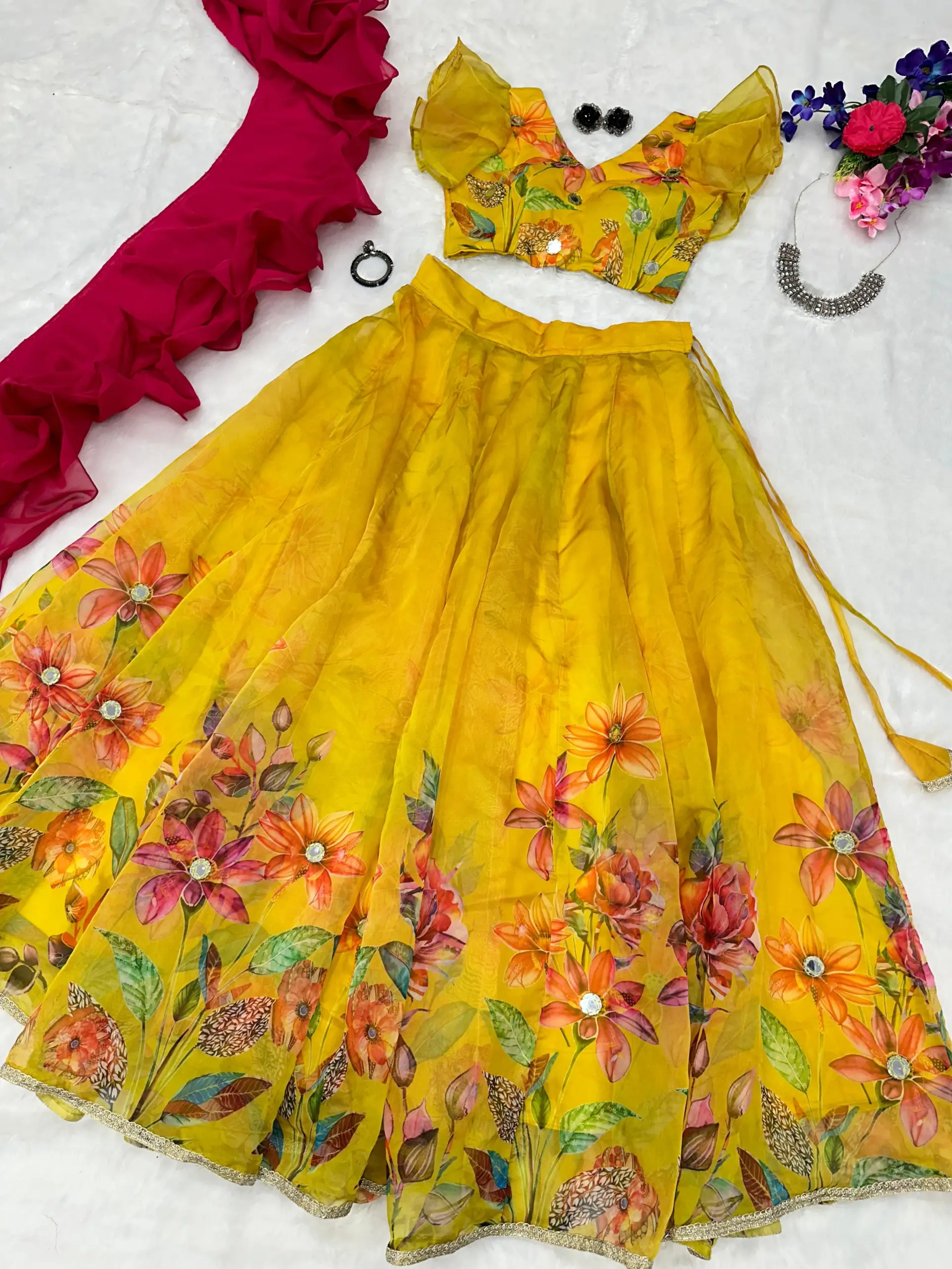 Haldi Function Special Readymade Lehenga