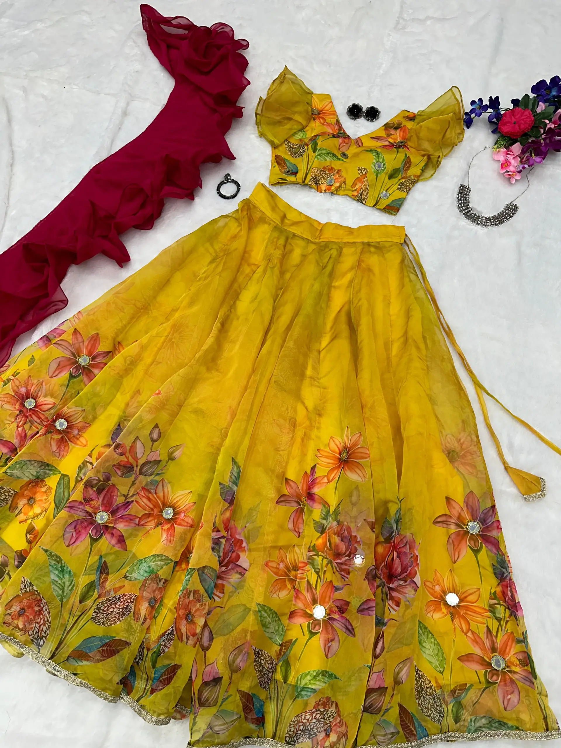 Haldi Function Special Readymade Lehenga - Image 2