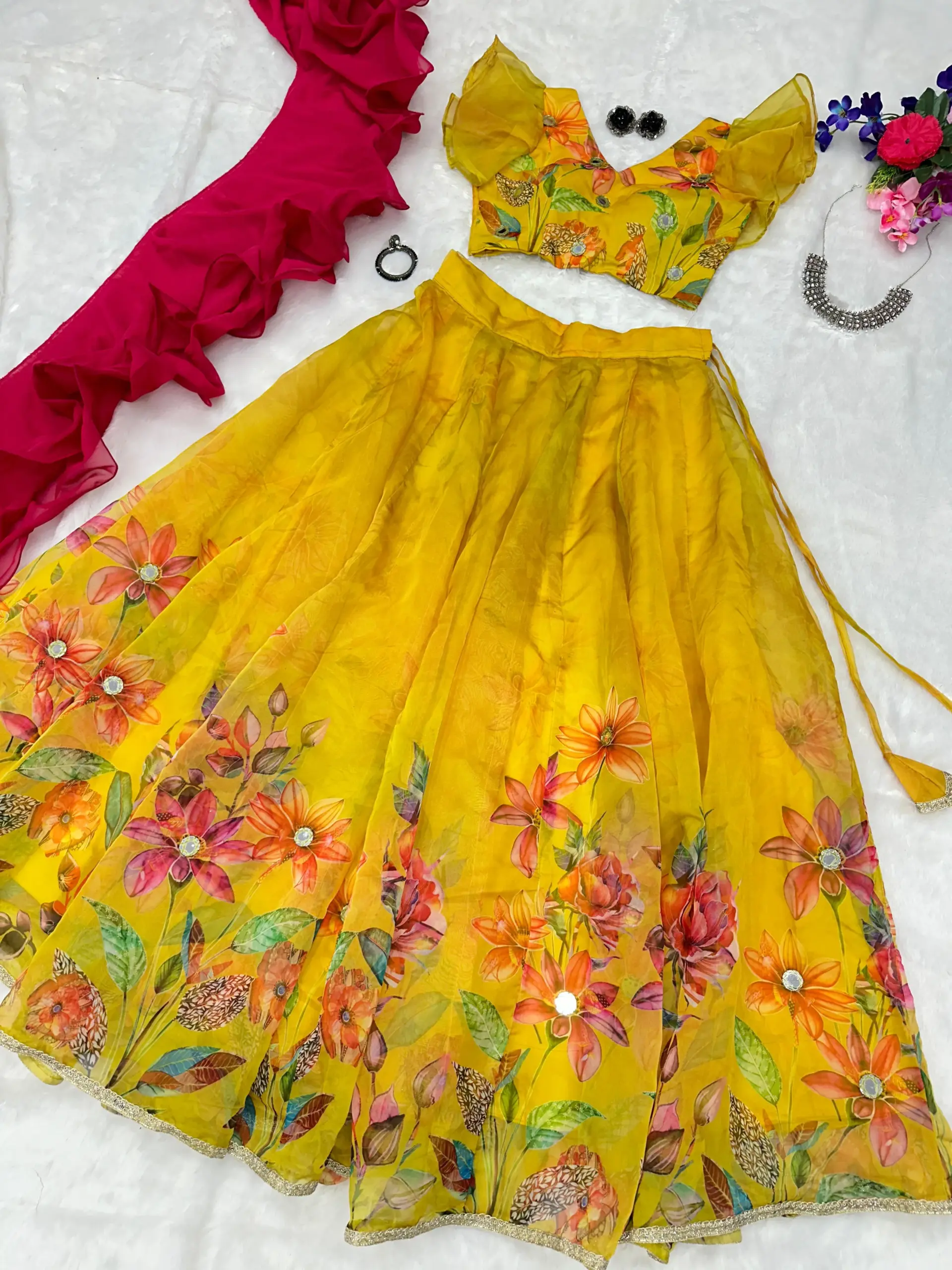 Haldi Function Special Readymade Lehenga - Image 3