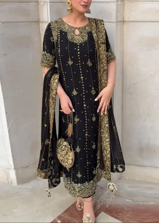 Heavy Embroidery Readymade Pakistani Dress