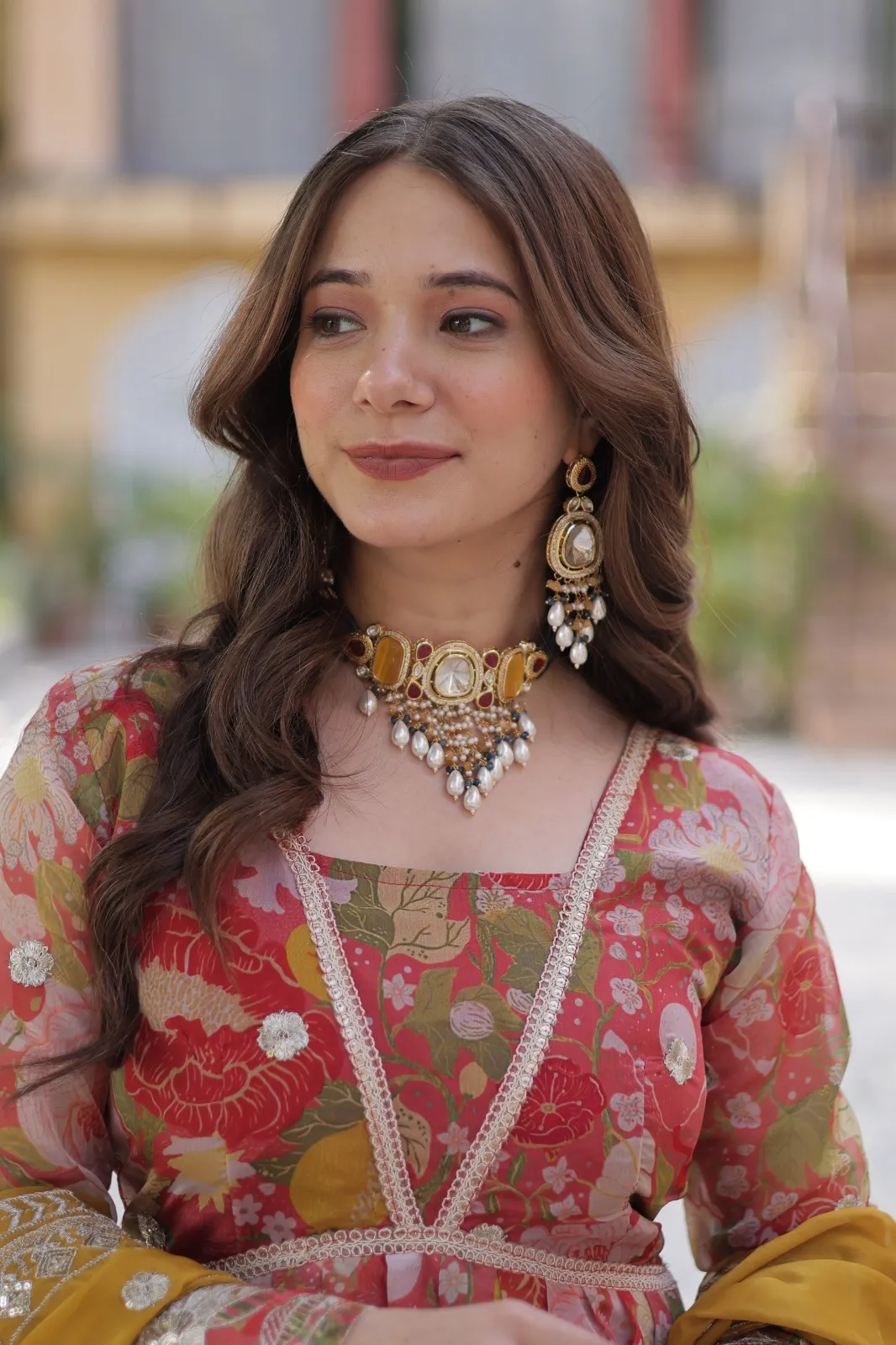 Alia Cut Pink Printed Gown with Dupatta for Occasion - Image 3