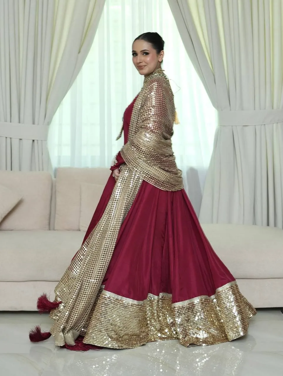 Bollywood Inspired Trending Red Anarkali Suit - Image 4